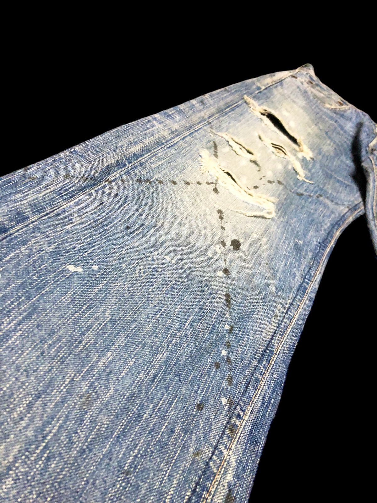 Edwin SPLATTER PAINT DISTRESSED DENIM Size US 30 / EU 46 - 5 Thumbnail