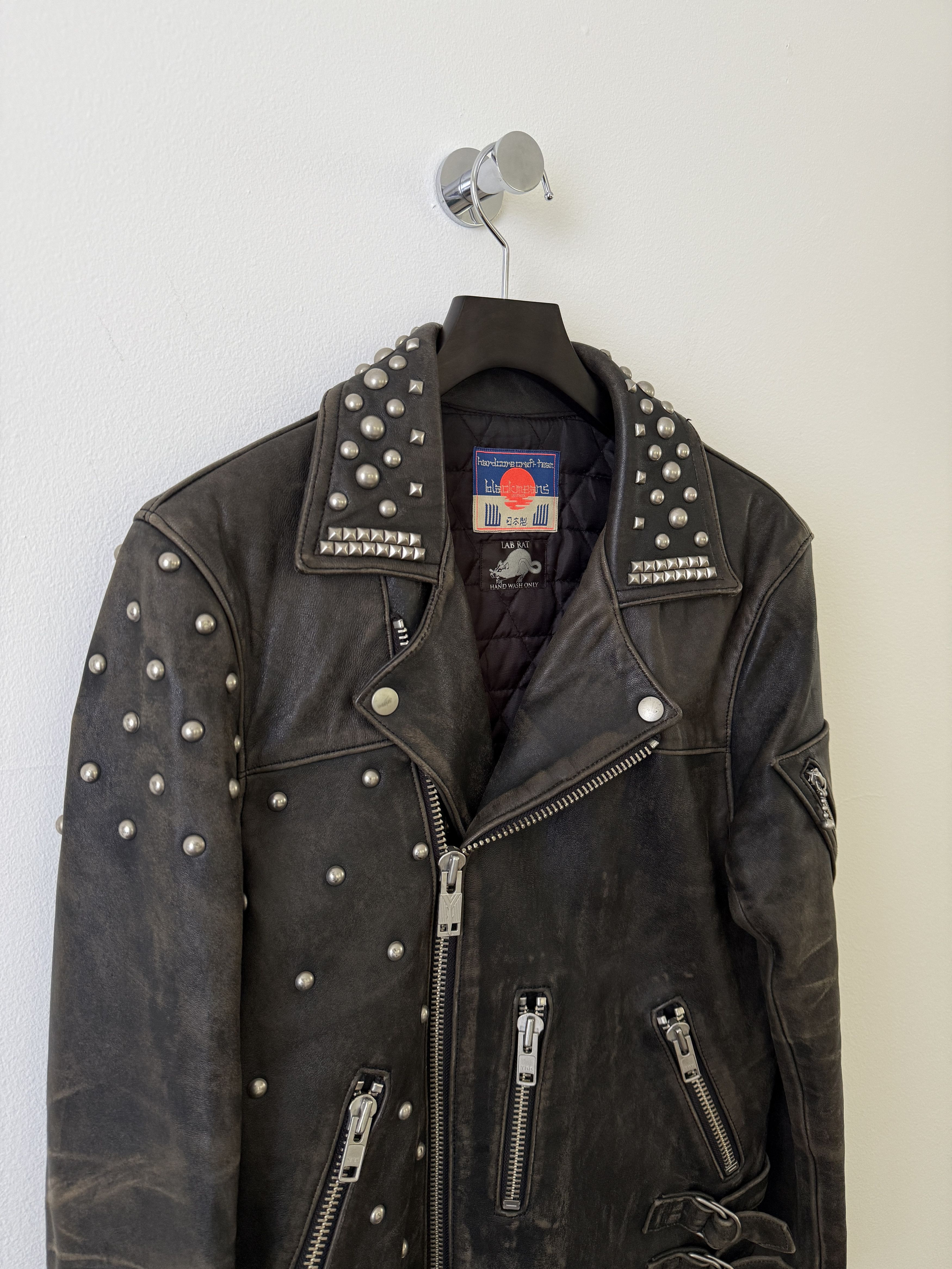 Blackmeans Lab Rat Studded Leather Punk Biker Moto Jacket Size US M / EU 48-50 / 2 - 7 Thumbnail