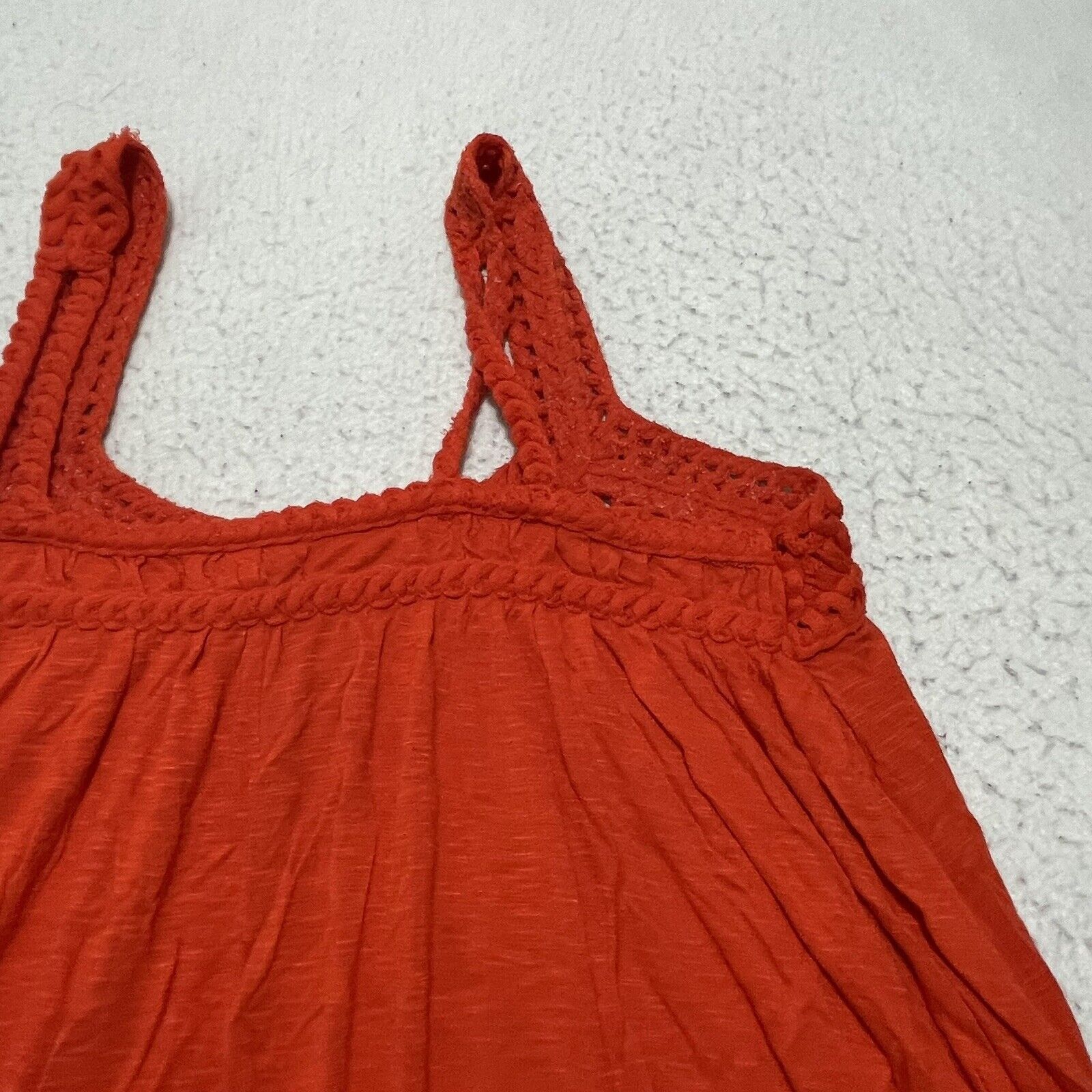 Zara Zara Red Orange Flowy Tank Top Braided Strap Size M / US 6-8 / IT 42-44 - 11 Thumbnail