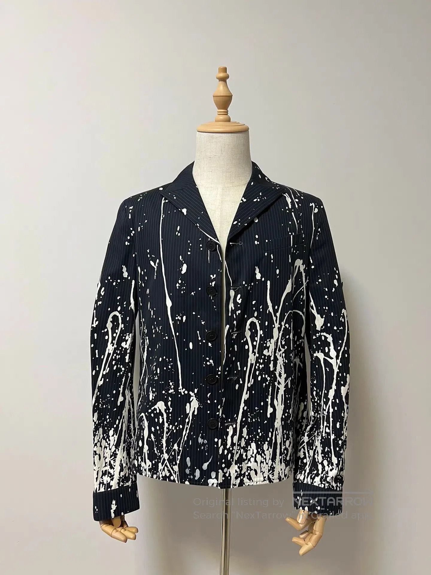 Jean Paul Gaultier Black Splatter Print Long Sleeve Button. Size US M / EU 48-50 / 2 - 1 Thumbnail