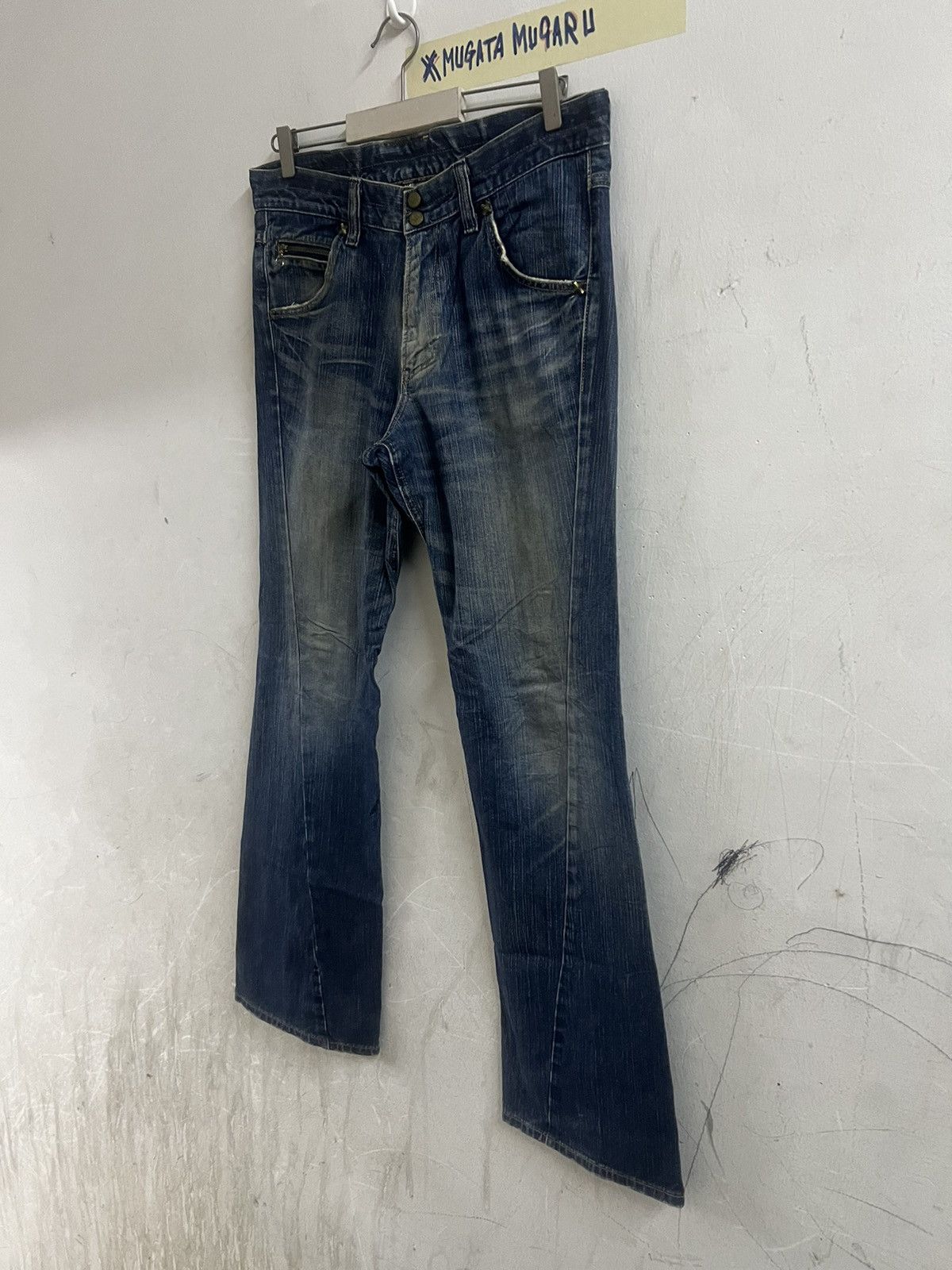 Japanese Brand × Vintage FLARED🔥VINTAGE LEE DISTRESSED DENIM TWIST PANT Size US 35 - 8 Thumbnail