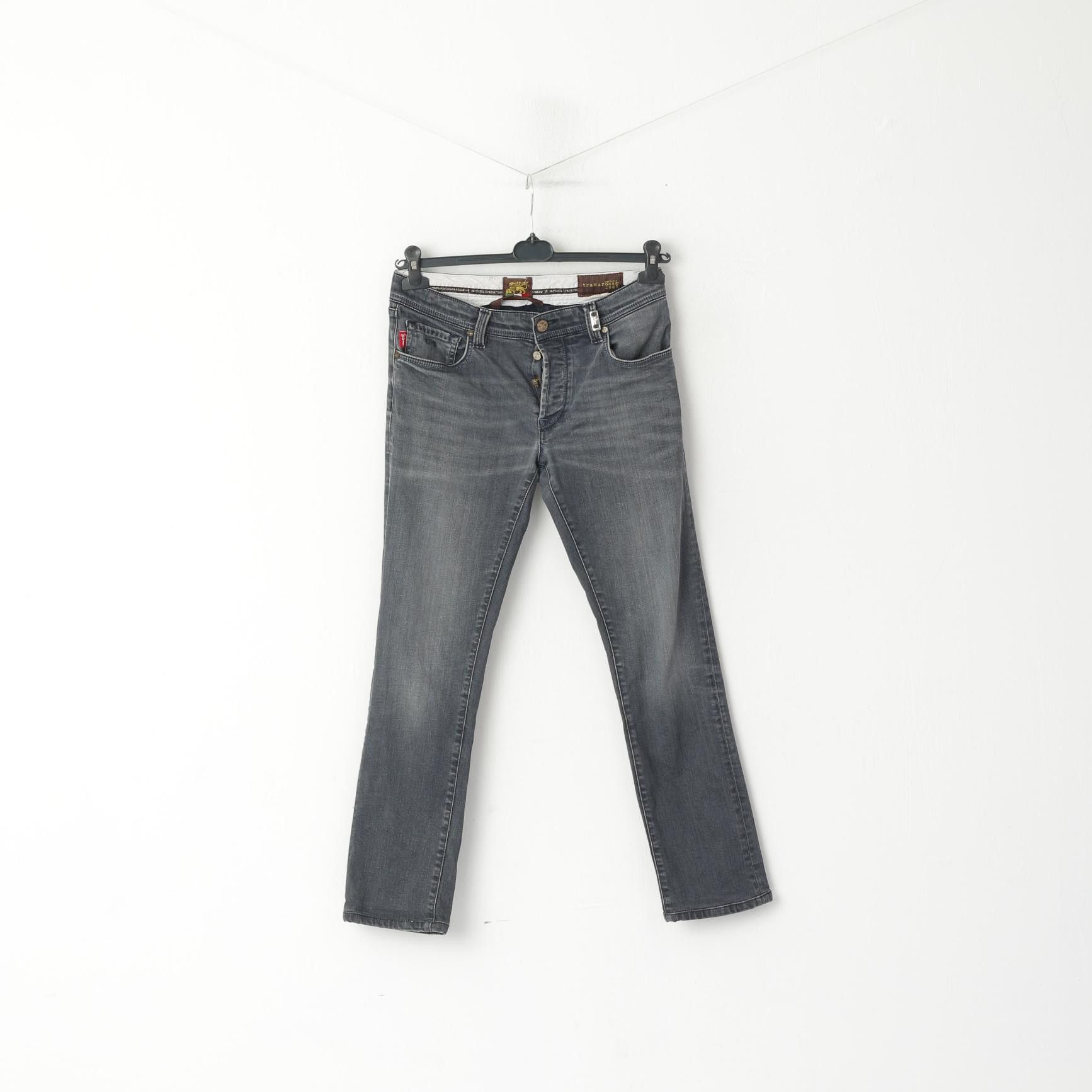 Vintage Santoria Tramarossa Men 30 Trousers Grey Leonardo 6631 Size US 30 / EU 46 - 2 Thumbnail