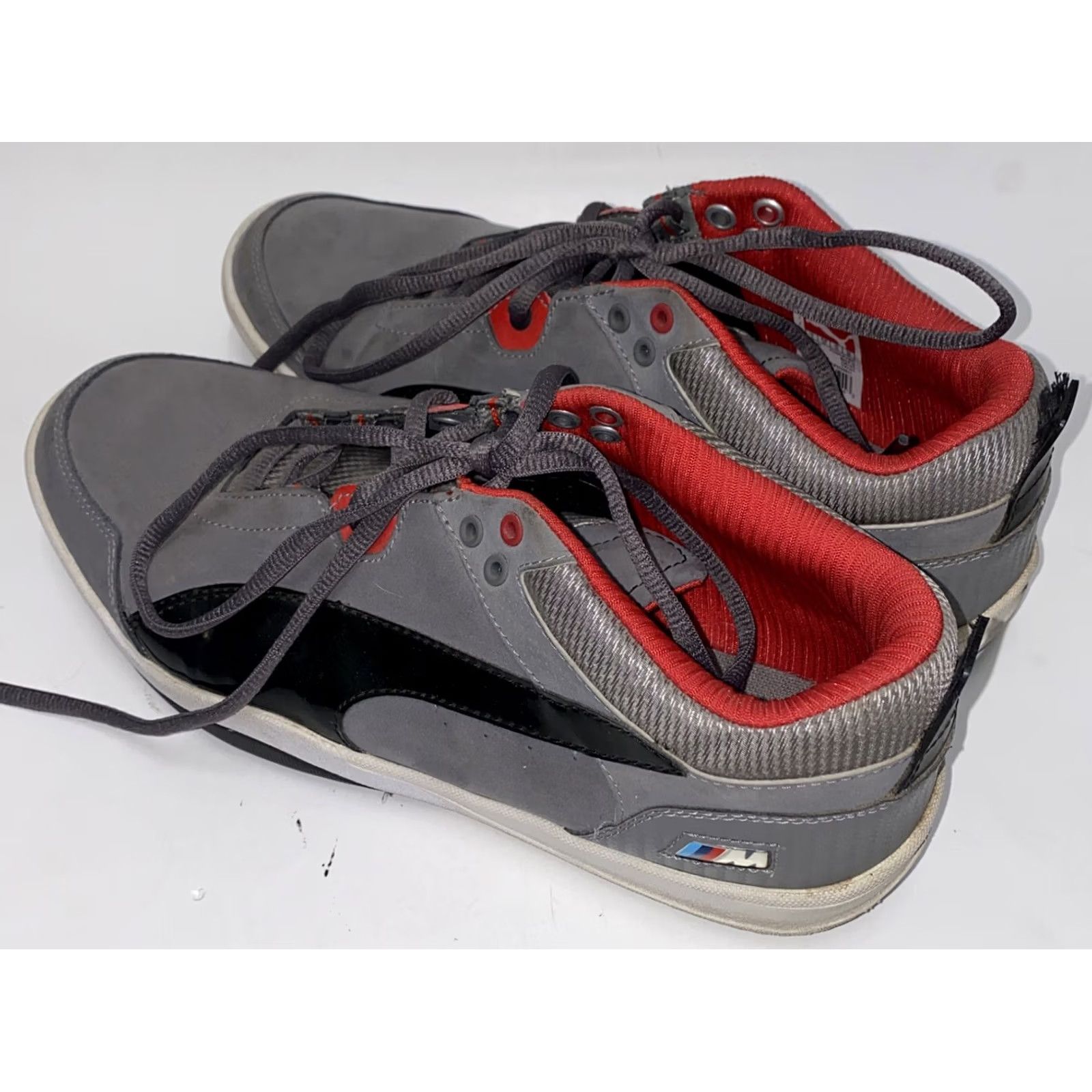 Puma Puma BMW Mens Gray/Red Lace Up Sneakers - Size 10 - 9 UK Size US 9 / EU 42 - 2 Thumbnail