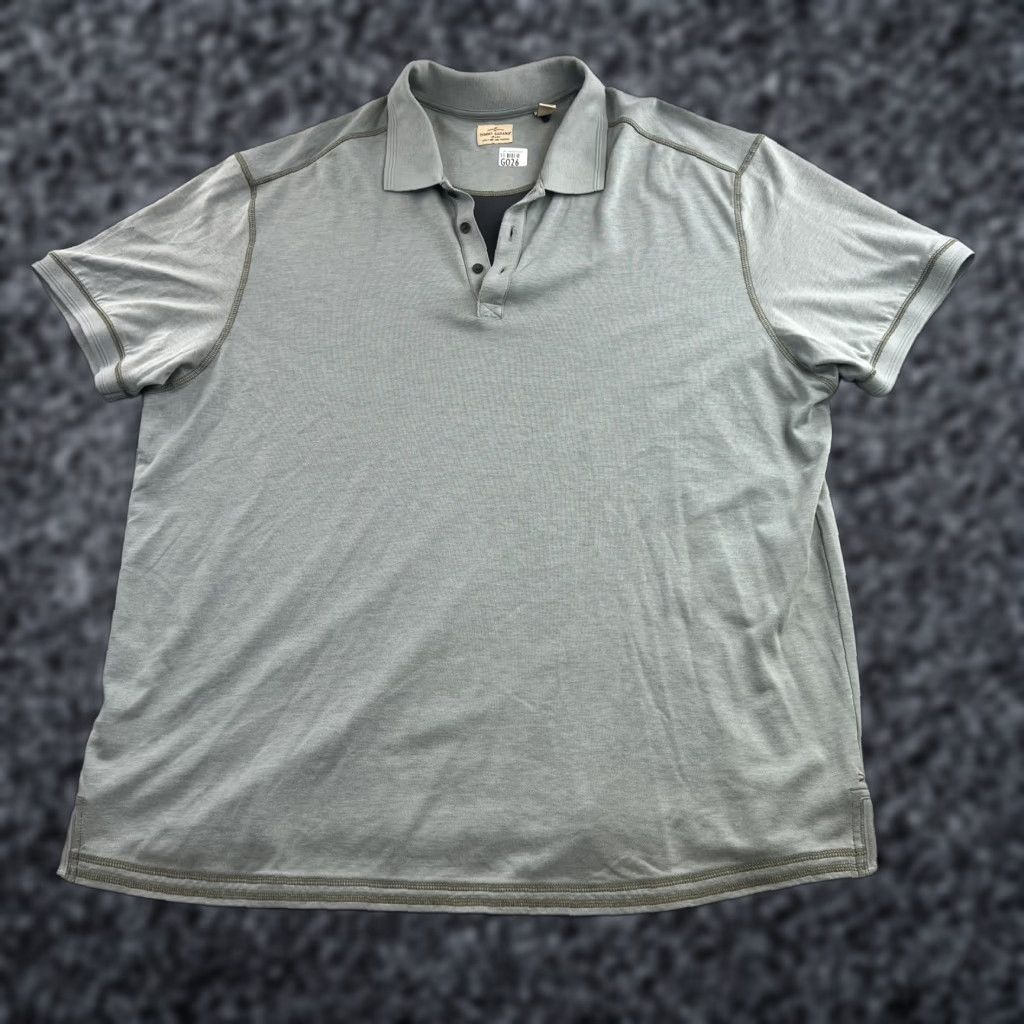 Tommy Bahama Tommy Bahama Jeans Polo Shirt Mens 2XL Gray Pima Cotton Blend Casual Adult Shirt Polo Size US XXL / EU 58 / 5 - 1 Thumbnail