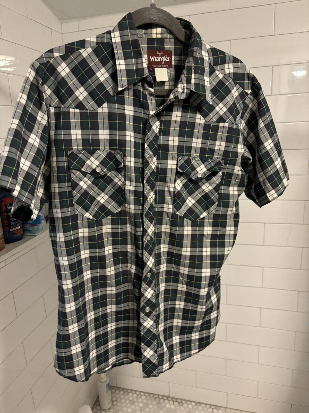 Vintage Vintage Wrangler Pearl Snap Button Down Shirt Grailed