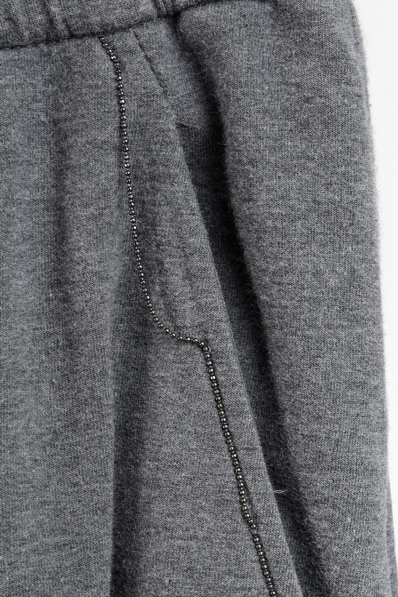 Brunello Cucinelli Brunello Cucinelli SS20 Cotton Jersey Monili-Bead Sweatpants Size 31" - 5 Thumbnail