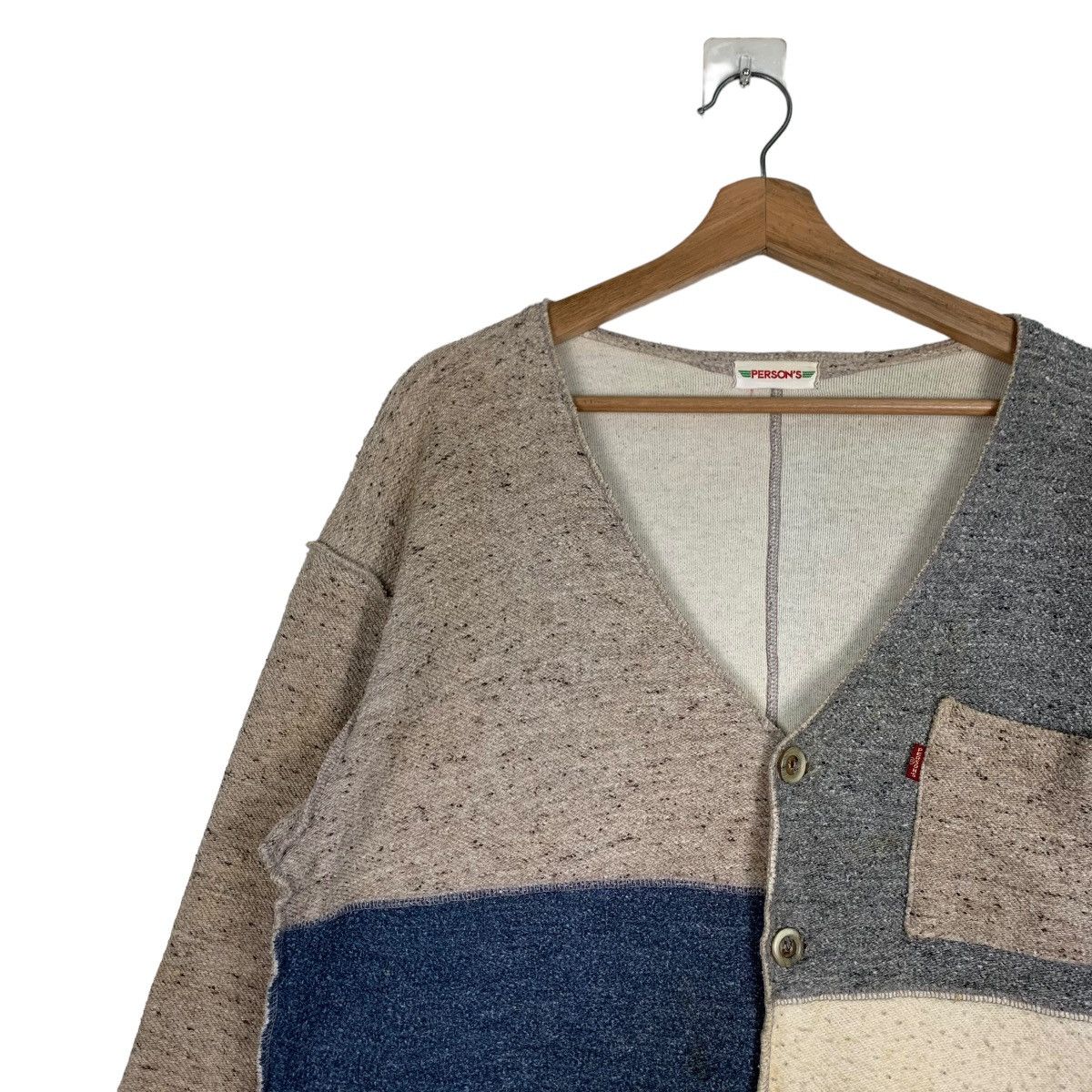 PERSON'S PERSON’S Patchwork Design Cardigan #0314-C14 Size US M / EU 48-50 / 2 - 7 Thumbnail