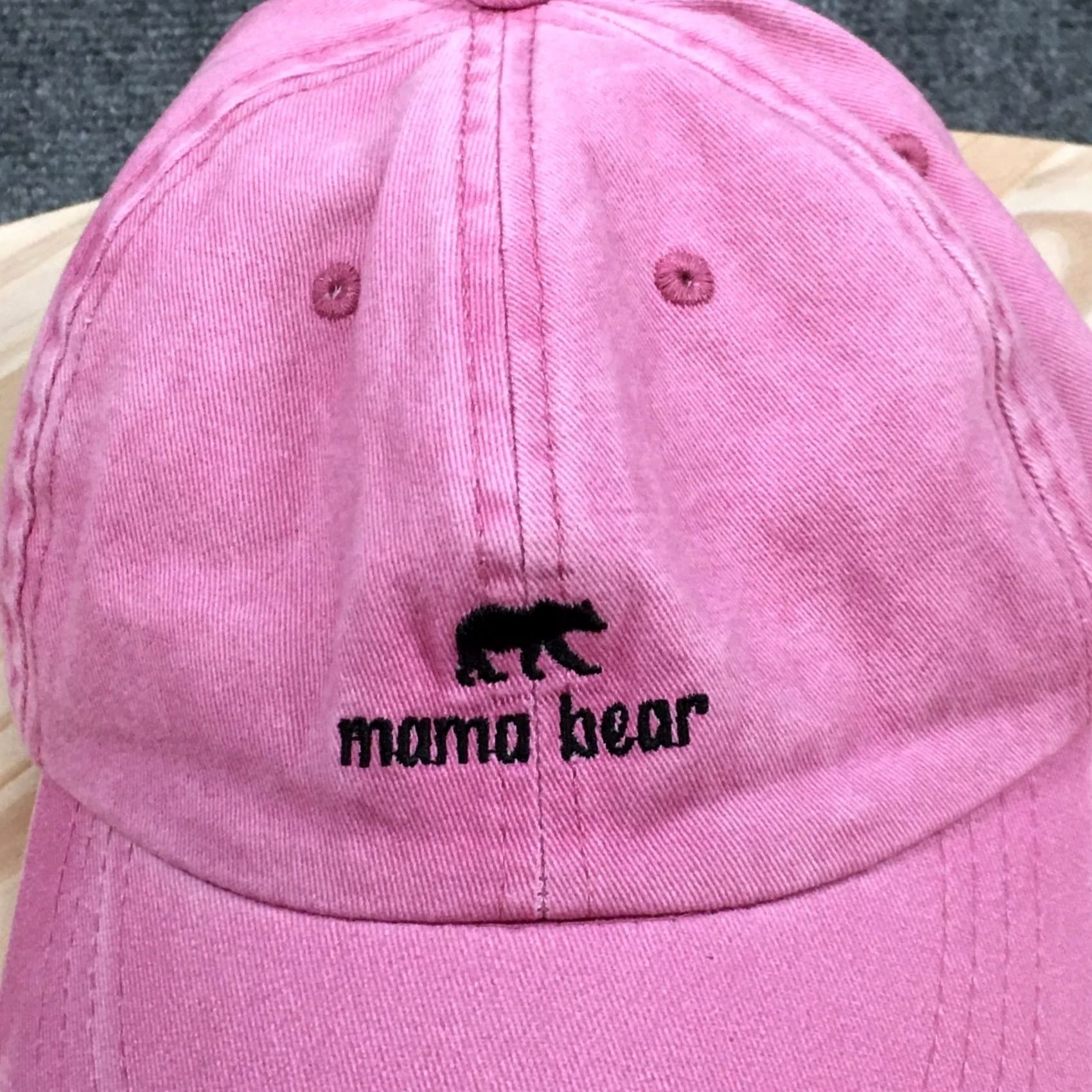 Logo 7 Pacific Brim Mama Bear Baseball Cap Womens Pink OS Curved Brim Embroidered Logo Size ONE SIZE - 3 Thumbnail