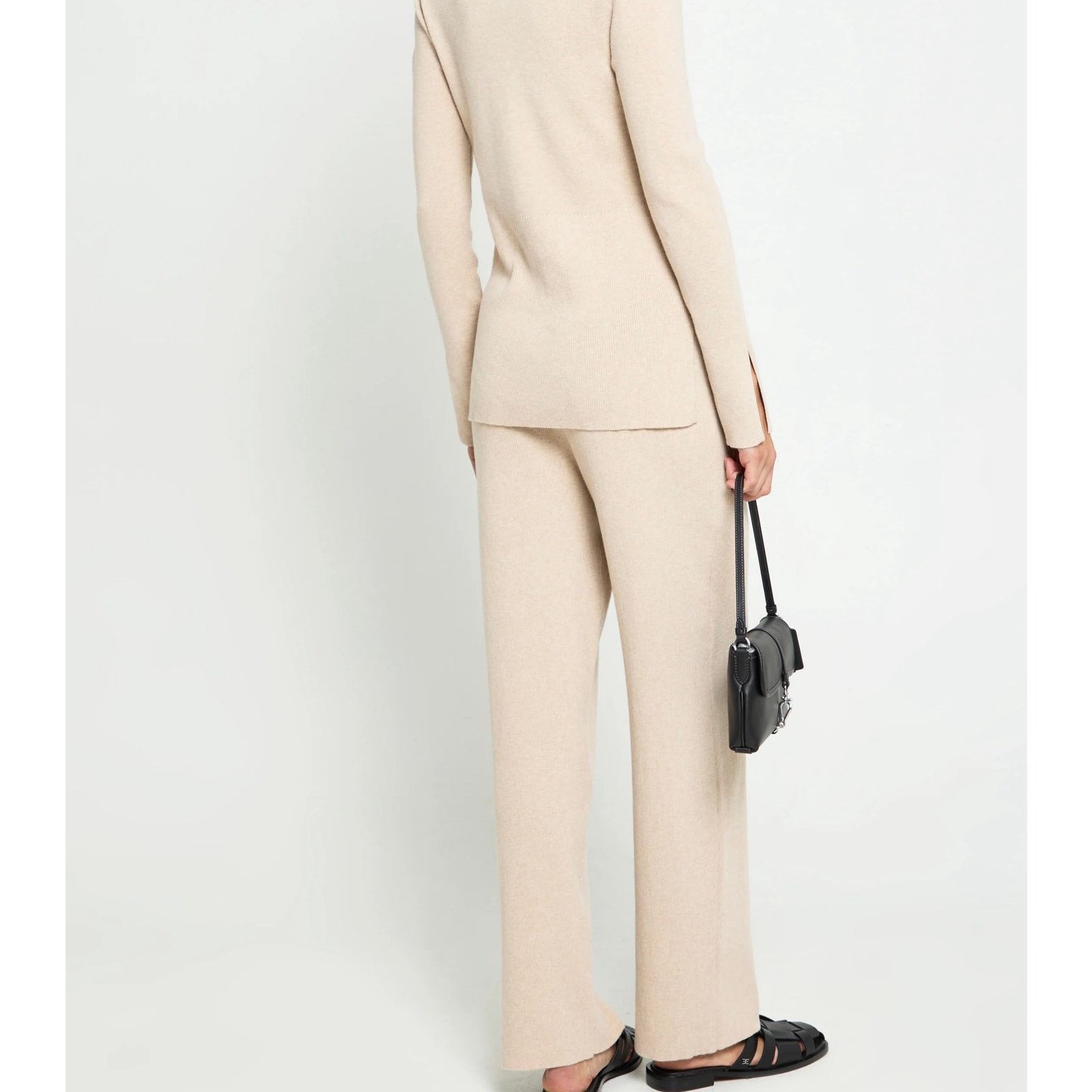 Other New Few Moda Caara Rib Knit Pants - Cream - Small Size 27" / US 4 / IT 40 - 2 Thumbnail