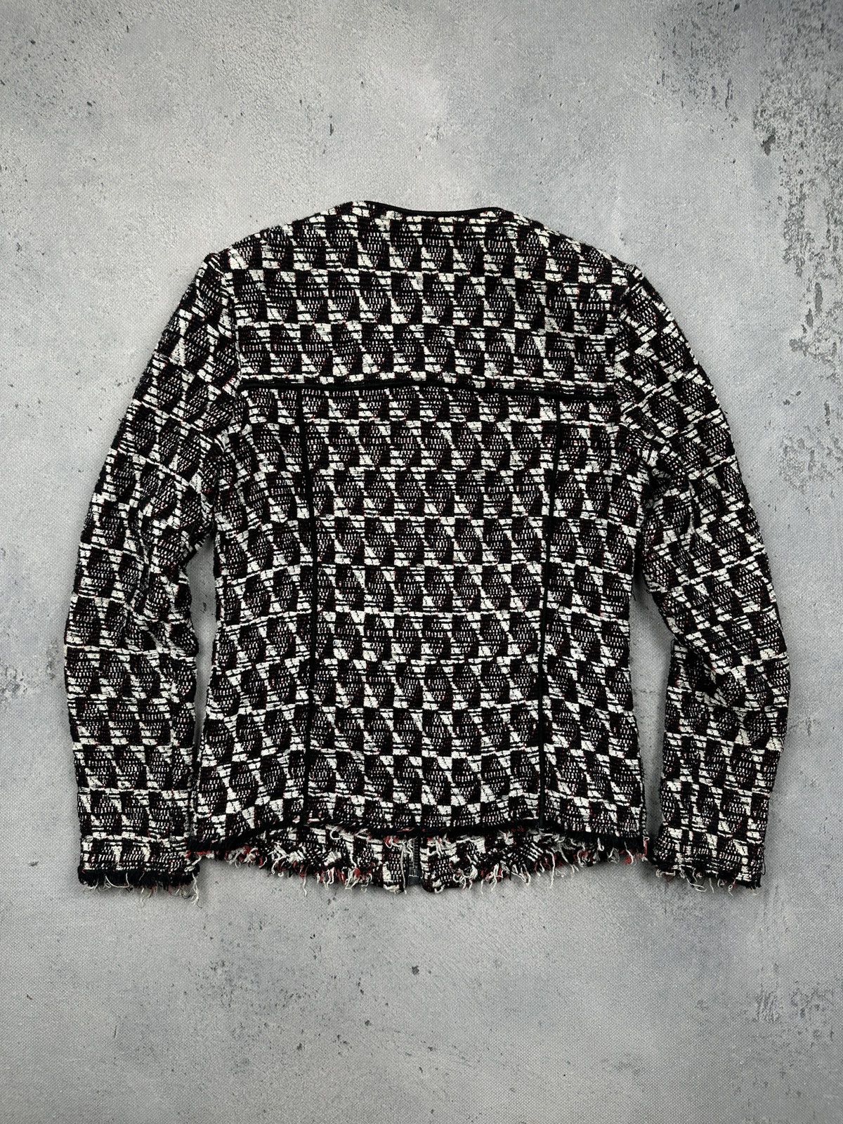 Iro Rare IRO Kamber Tweed Moto Jacket Textured Boucle Leather Size S / US 4 / IT 40 - 2 Thumbnail