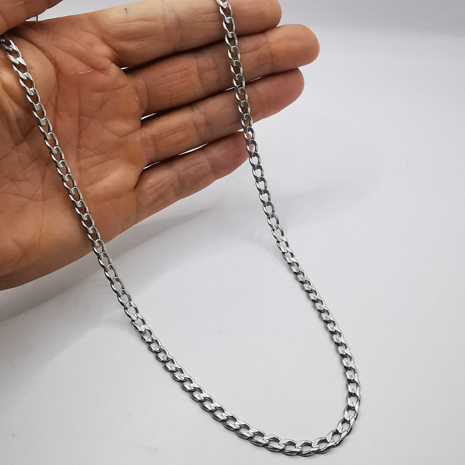 Sterling Silver Vintage Jewelry Chain, 925 Sterling Silver, Signed 25,22g Size ONE SIZE - 8 Thumbnail