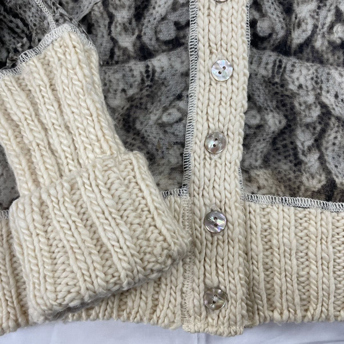 Jean Paul Gaultier Jean Paul Gaultier Trompe L´oeil Knit Cardigan Mesh Vintage Size US M / EU 48-50 / 2 - 4 Thumbnail