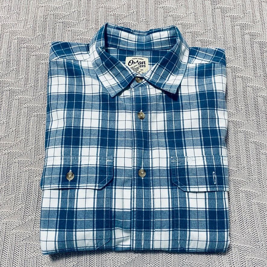 Vintage Orton blue plaid short sleeve button down Size US L / EU 52-54 / 3 - 1 Thumbnail