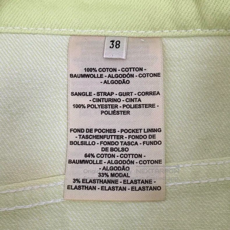 Hermes Hermes Fluorescent Yellow Cotton Work Pants Denim Overalls Size 25" / US 0 / IT 36 - 8 Thumbnail