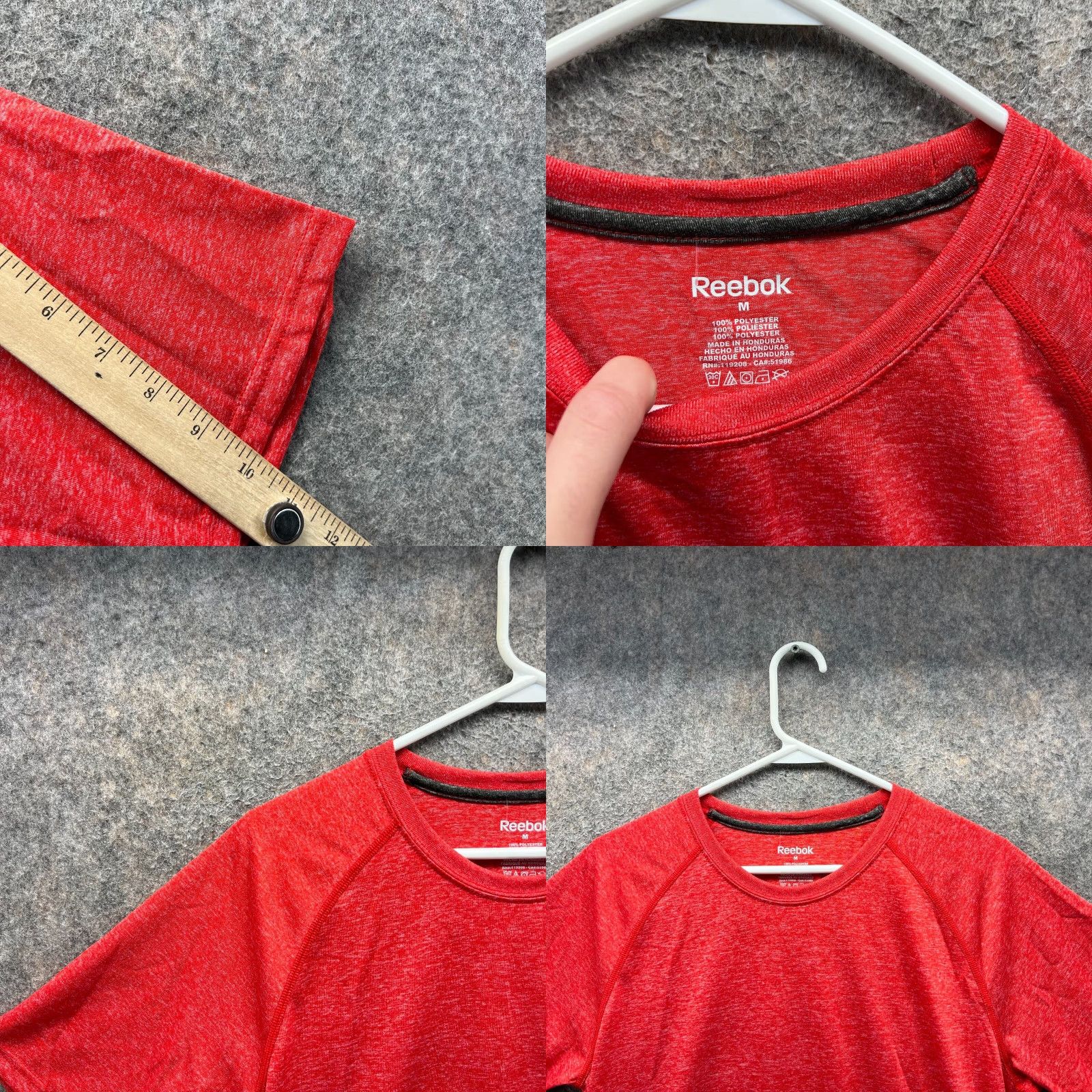 Reebok VINTAGE Reebok Shirt Mens Medium Red Athletic Jersey Crewneck Playdry Training Gym Size US M / EU 48-50 / 2 - 8 Thumbnail