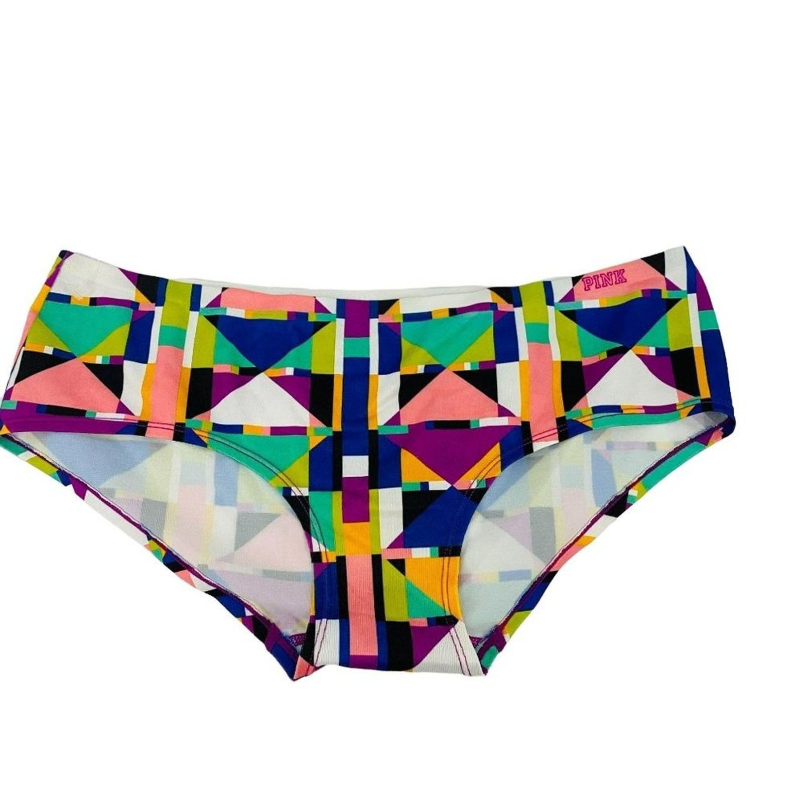Victorias Secret Victoria's Secret Pink Geometric Colorful Hipster Panty L, Women's