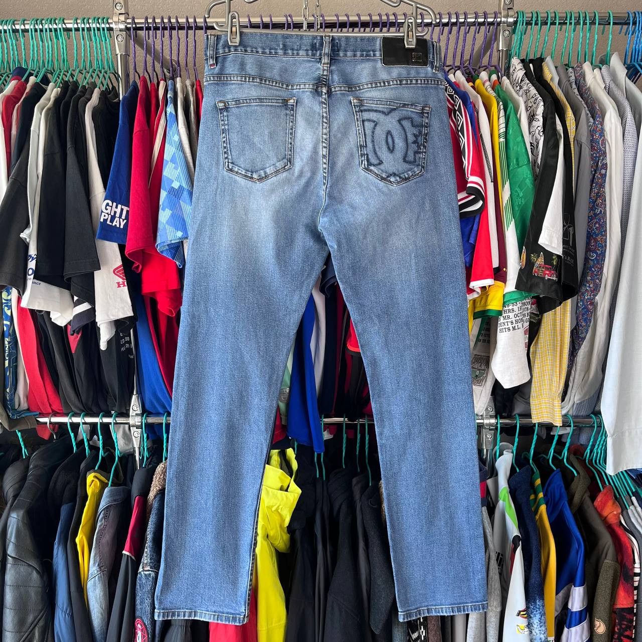 DC DC Shoes Big Logo Skater Rap Denim Pants Jeans SK8 Size 33 Size US 33 - 2 Thumbnail