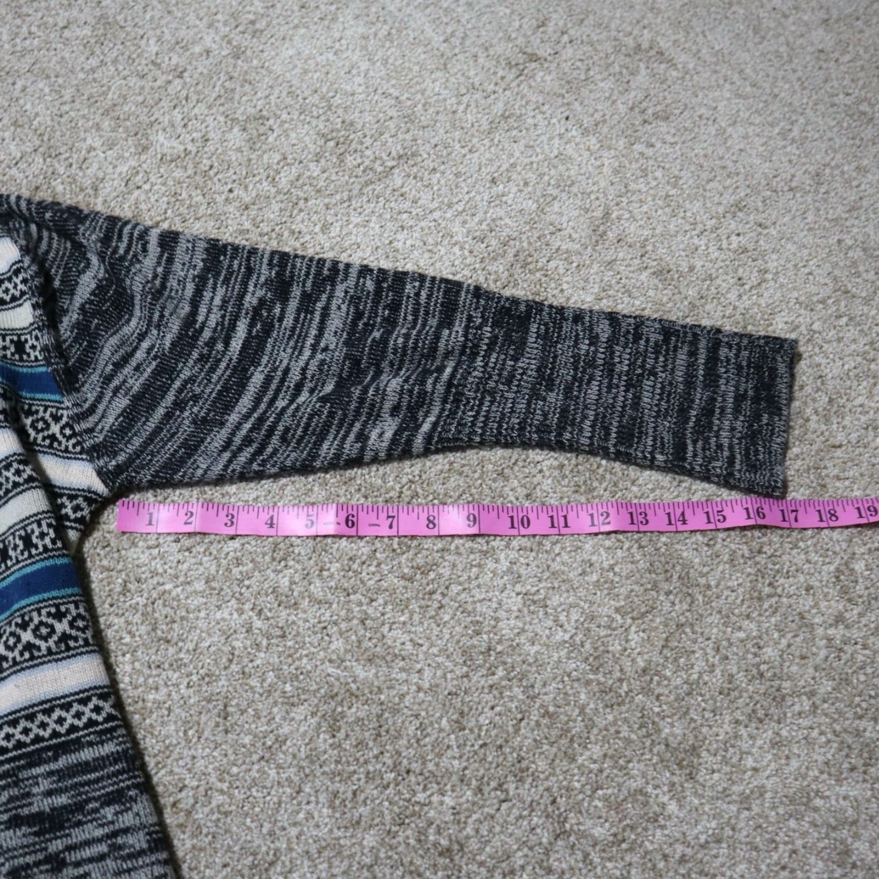 Vintage Effeci Cardigan Sweater Open Front Long Sleeve Collared Knit Wool-Look 2XL Gray Women’s Regular Size 2XL Fall Winter Size XXL / US 16-18 / IT 52-54 - 7 Thumbnail