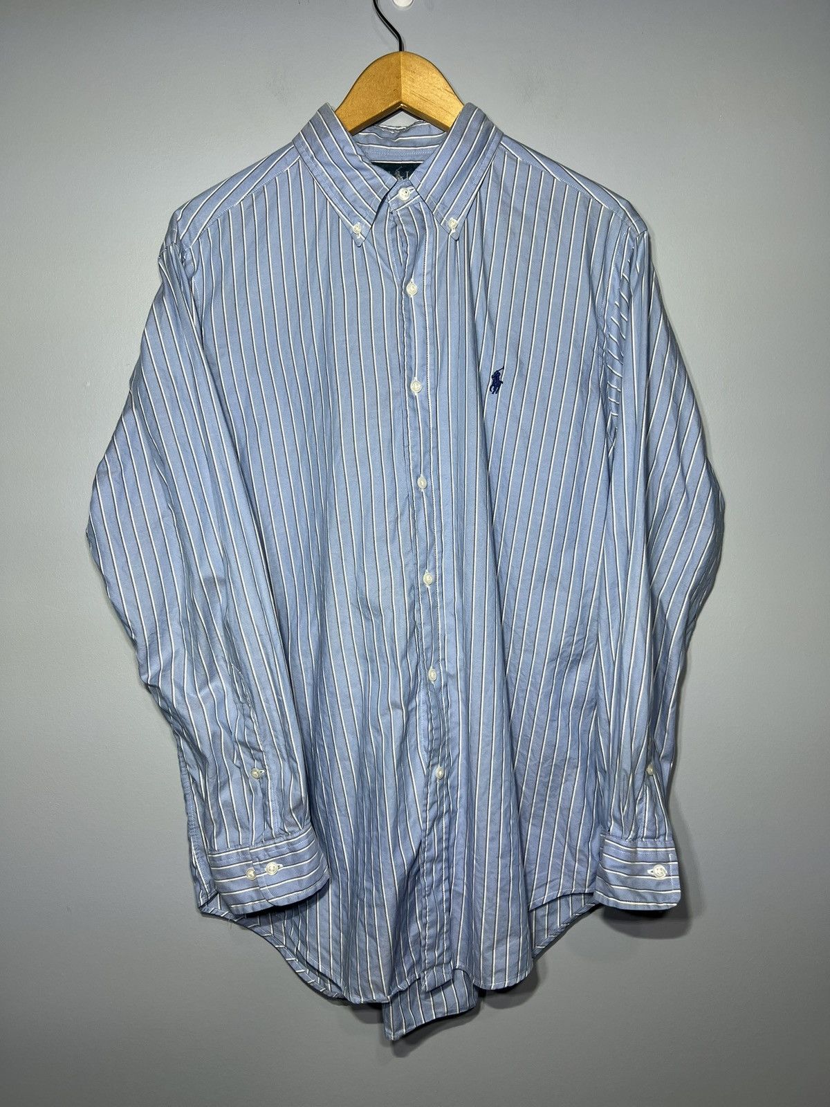 Polo Ralph Lauren Polo ‘Ralph Lauren’ Button Down 16-32/33 Striped Blue White Size US L / EU 52-54 / 3 - 2 Thumbnail
