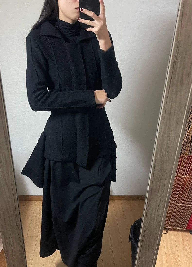 Yohji Yamamoto Yohji YamamotoHeterosexual wool knit cardigan shirt 2503-Ne Size US M / EU 48-50 / 2 - 1 Thumbnail