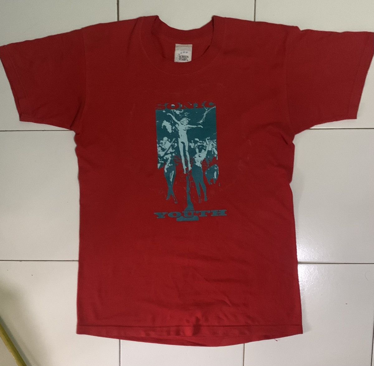 image of Band Tees x Vintage Sonic Youth Shirt, Nirvana,dinosaur Jr in Red, Men's (Size Large)