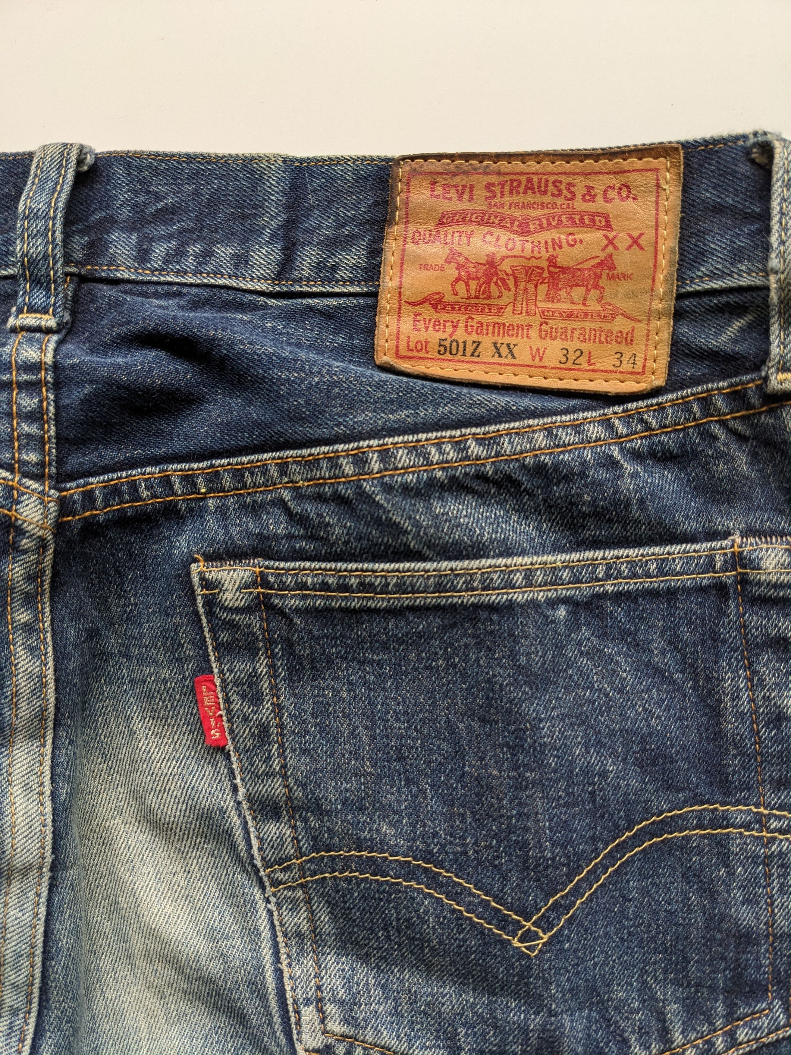 LVC × Levi's × Vintage Vintage Levi's LVC Big E selvedge distressed jeans Size US 32 / EU 48 - 6 Thumbnail