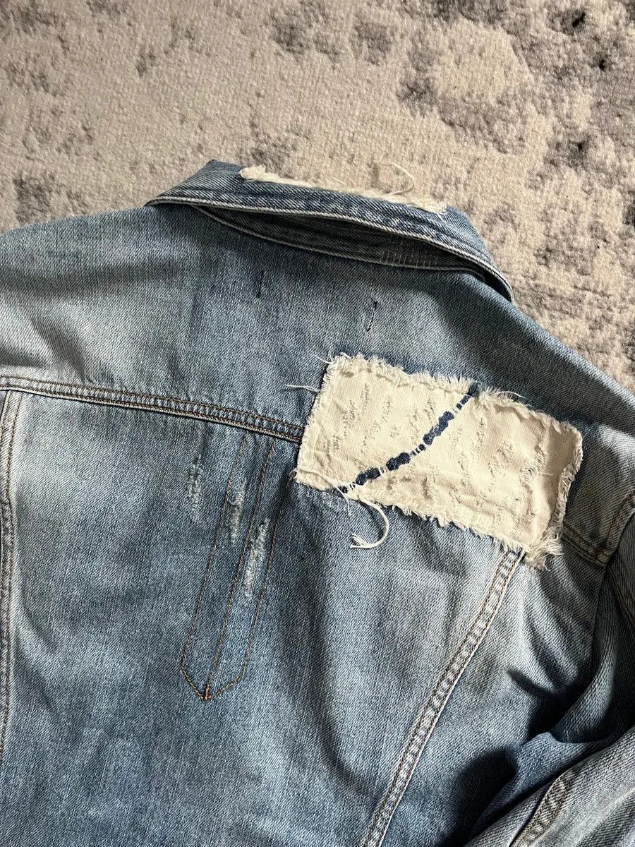 Roberto Cavalli × Vintage AW2010 Cavalli Destructured Patchwork Denim Jacket Size US L / EU 52-54 / 3 - 4 Thumbnail