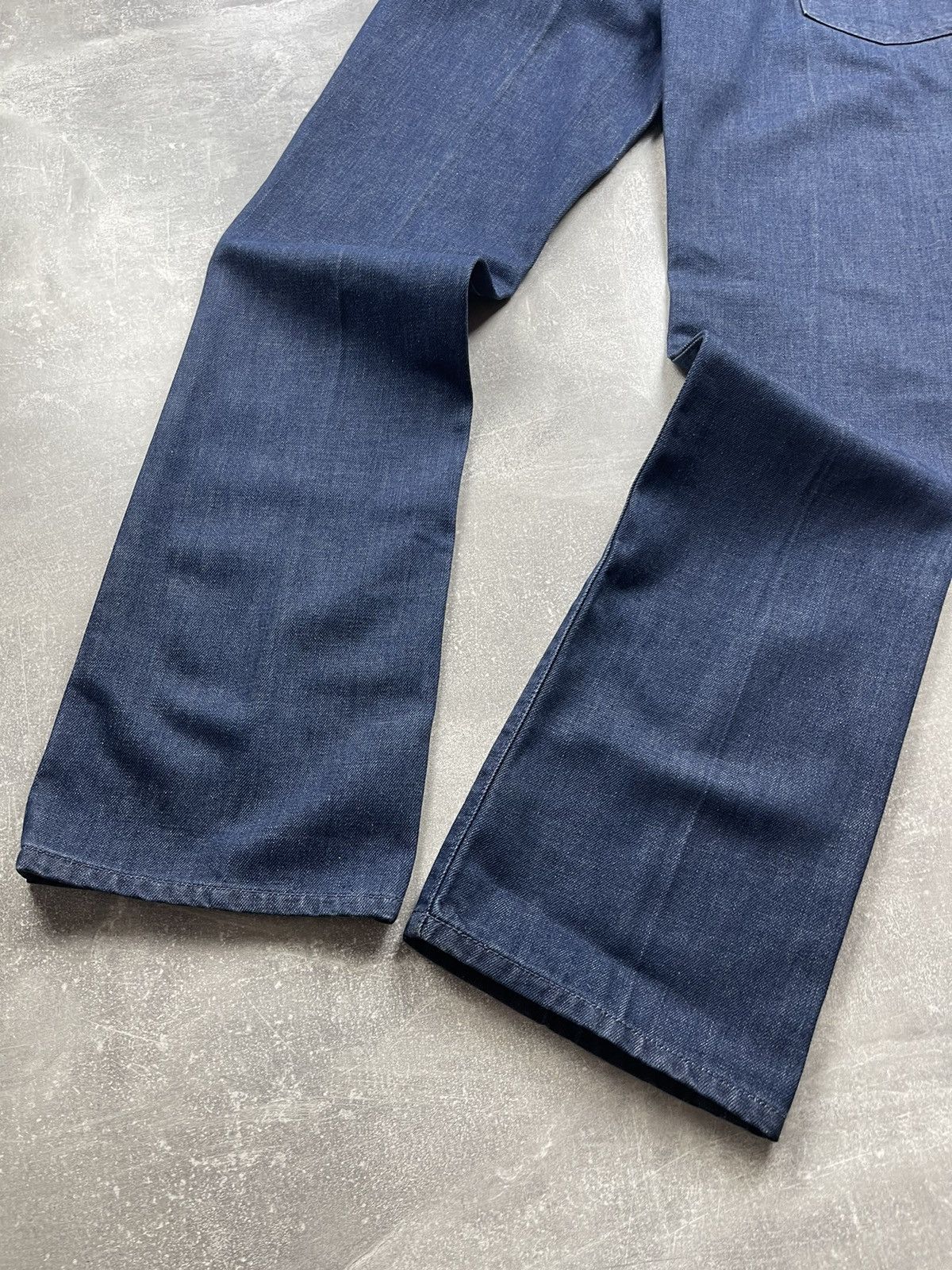Levi's Vintage Clothing × Vintage Levi’s 525 Archives STA-Prest Navy Flared Boot Cut Jeans Size US 29 - 5 Thumbnail