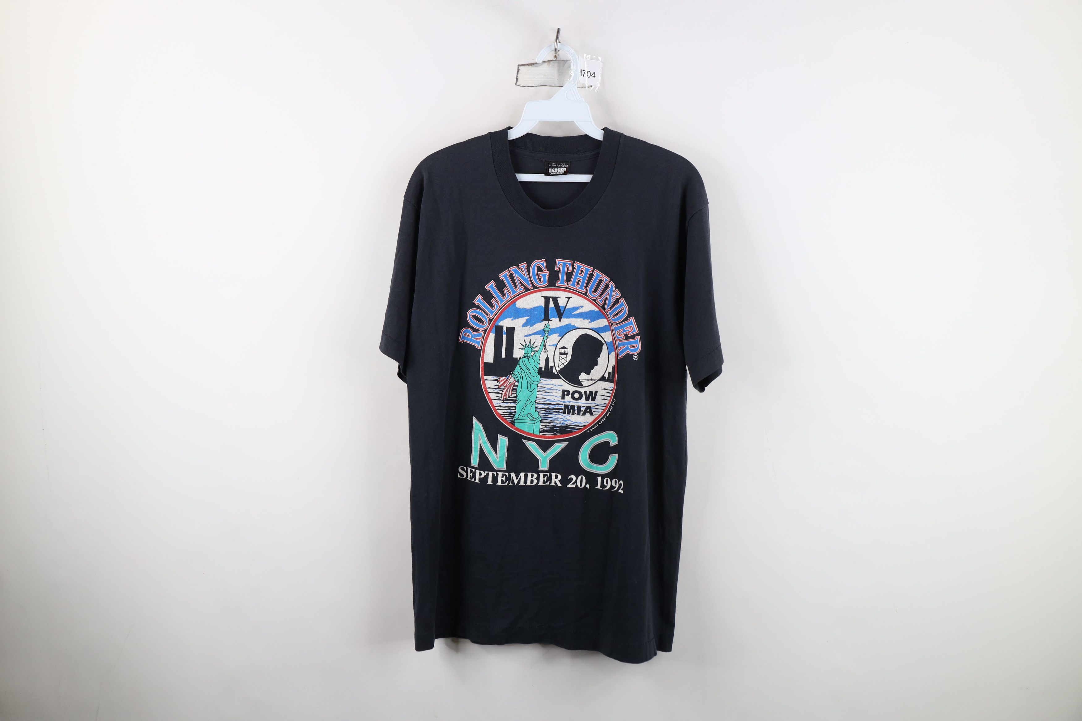 Vintage Vintage 90s Thunder IV POW MIA New York City T-Shirt USA Size US L / EU 52-54 / 3 - 1 Thumbnail