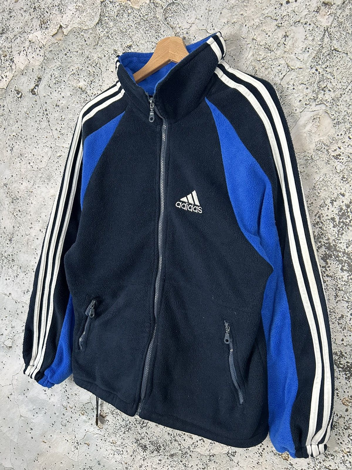 Adidas Vintage 90s Adidas Zip Fleece Sweatshirt Streetwear Gorpcore Size US L / EU 52-54 / 3 - 2 Thumbnail