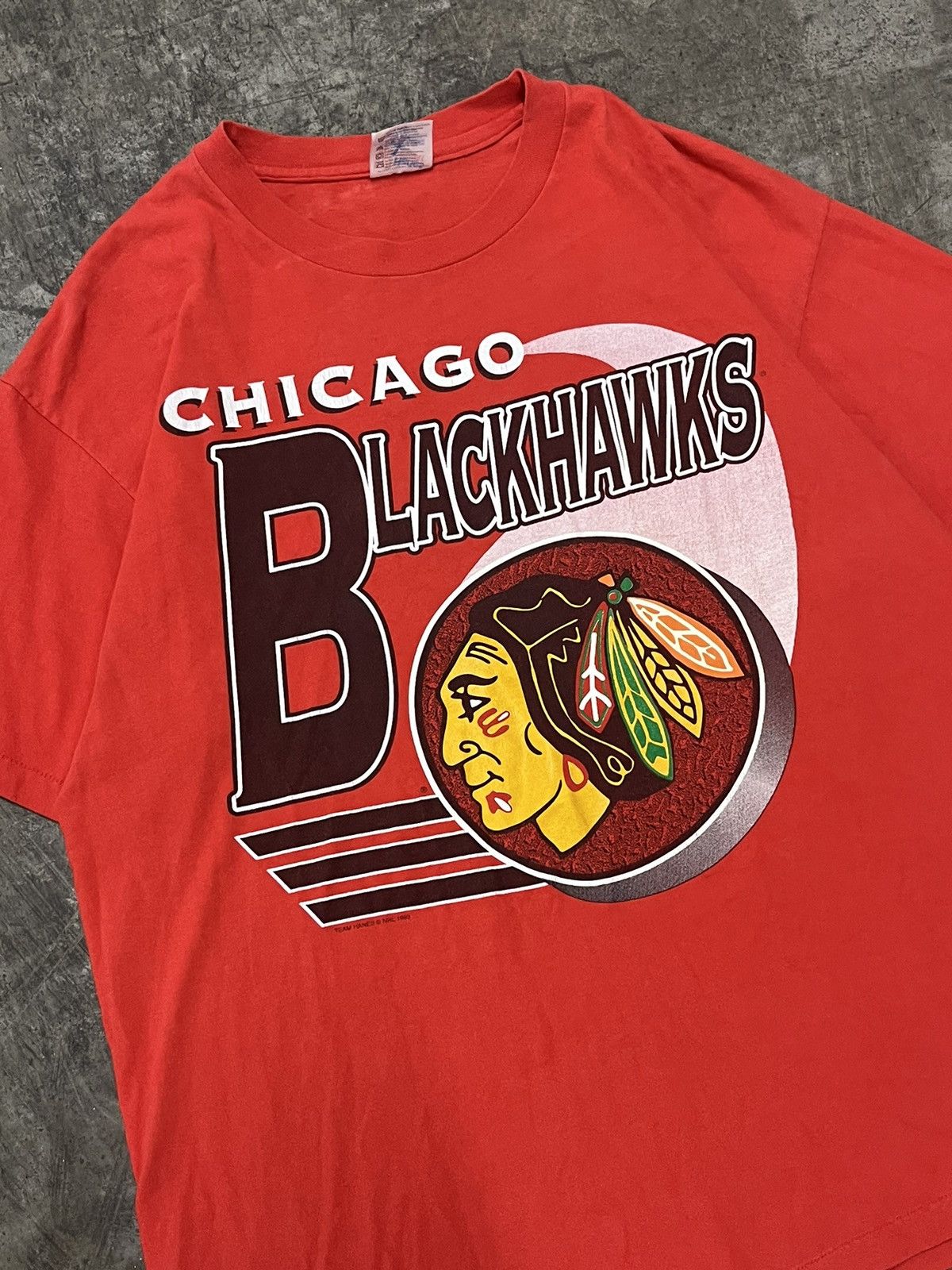 Vintage Chicago Blackhawks vintage tee shirt NHL rare hype hockey Size US XL / EU 56 / 4 - 4 Thumbnail