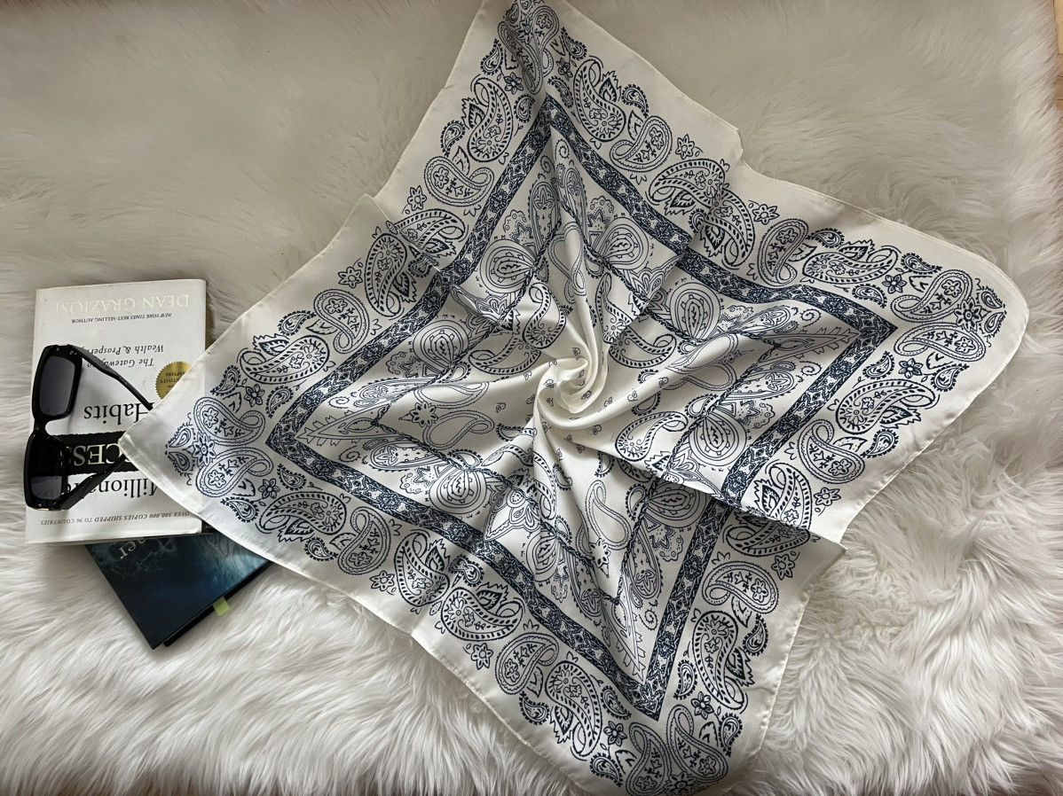 Other Classic Paisley Satin Silk Scarf Size ONE SIZE - 1 Preview