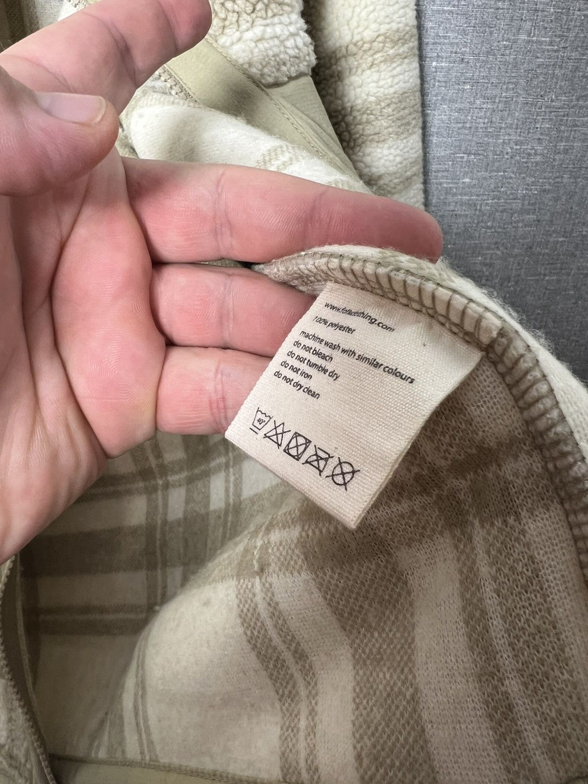 Folk Folk Checkered Full Zipper Sherpa Jacket Teddy Fleece Plaid Size US M / EU 48-50 / 2 - 15 Thumbnail