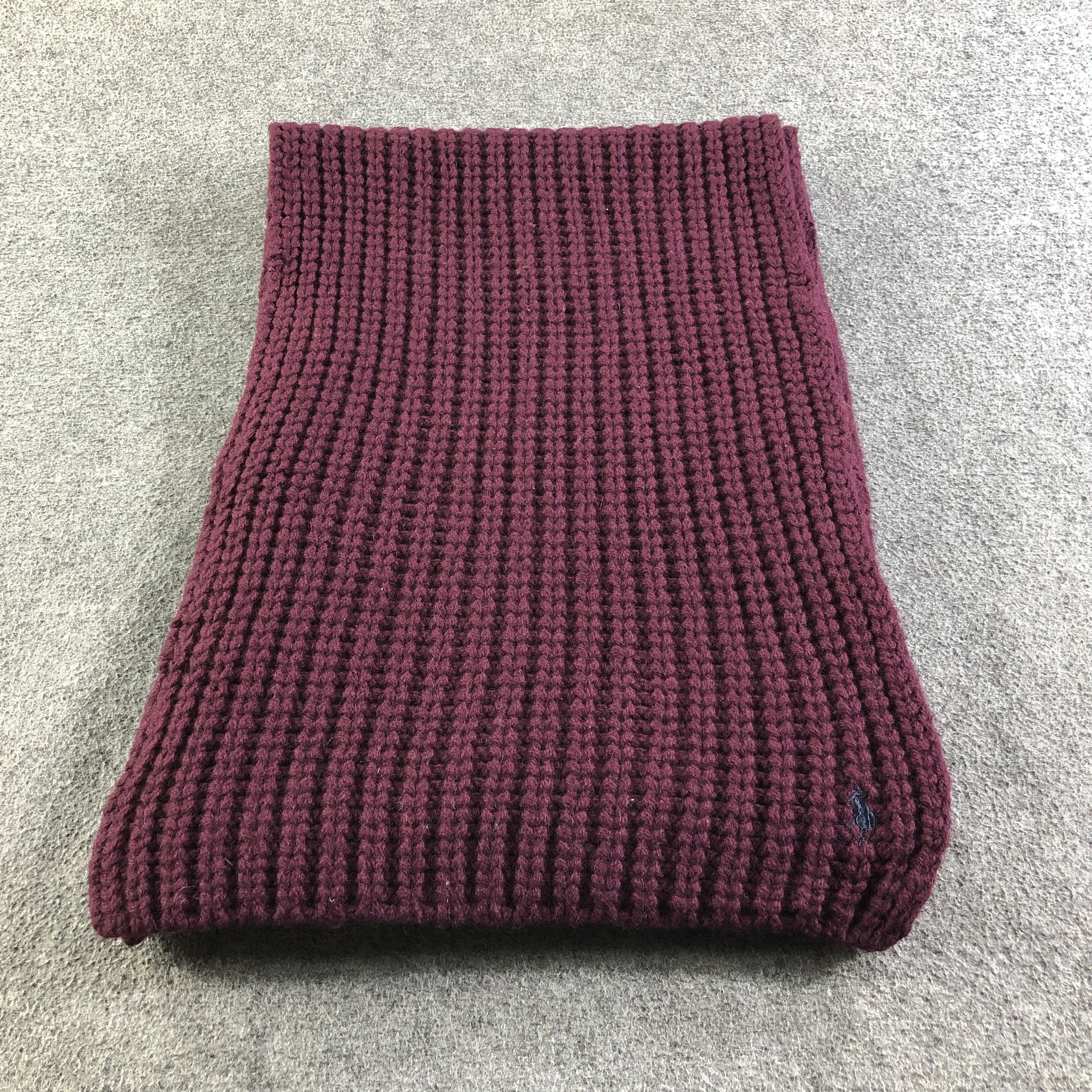 Polo Ralph Lauren Polo Ralph Lauren Knit Wool Scarf Muffler V1856 Size ONE SIZE - 2 Thumbnail