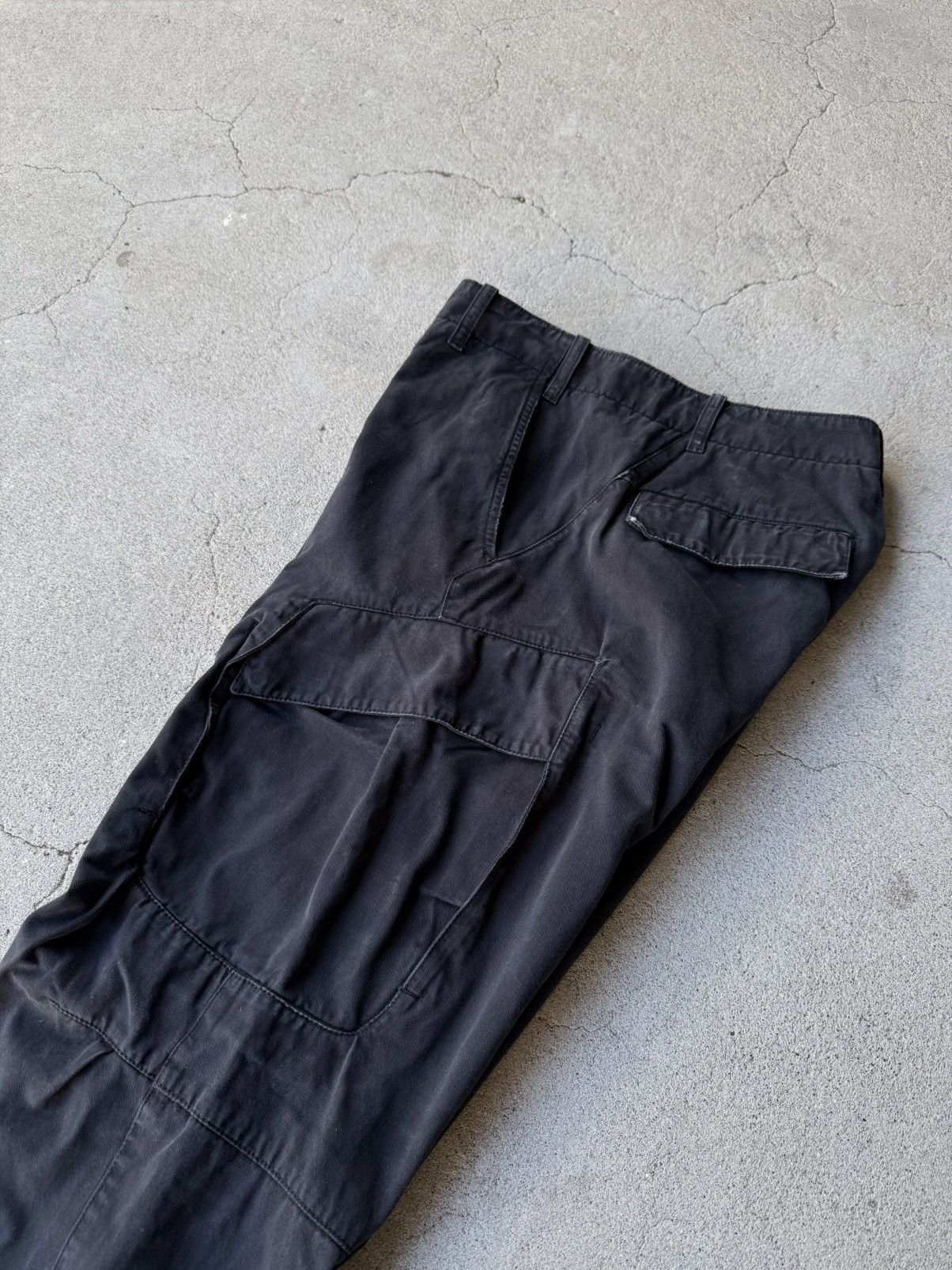 Stone Island 2000s STONE ISLAND Black Oversized Multi Pocket Cargo Pants Size US 30 / EU 46 - 7 Thumbnail