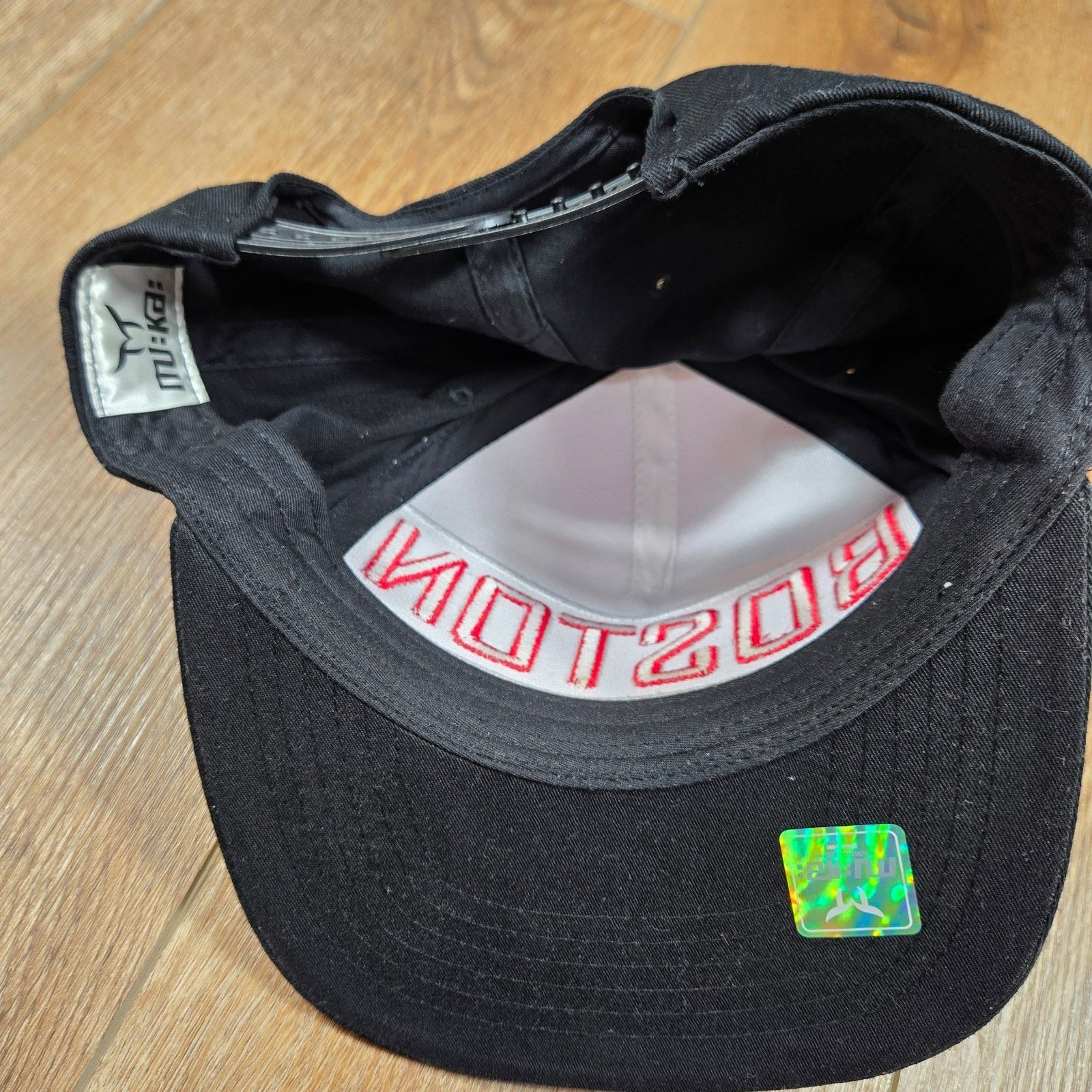 Other MU:KA Boston Red Sox MLB Cap Black White OSFA Adjustable Size ONE SIZE - 3 Thumbnail