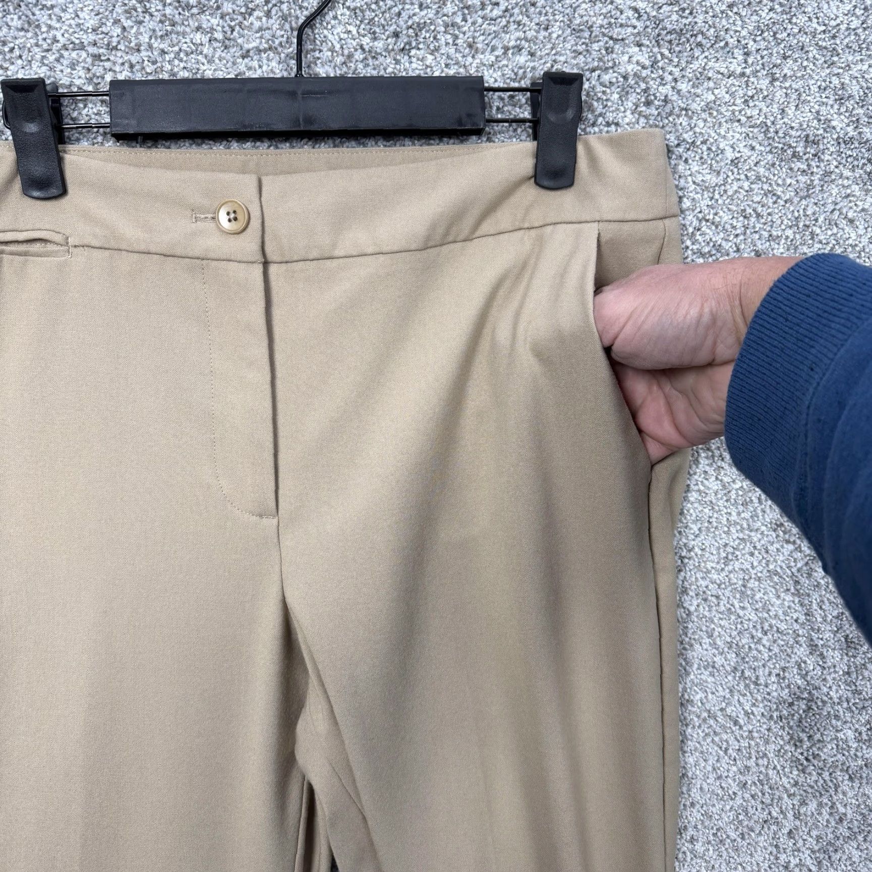 Talbots Talbots Dress Pants Womens 10 Khaki Beige Straight Leg Stretch Office Workwear Size 32" / US 10 / IT 46 - 7 Thumbnail