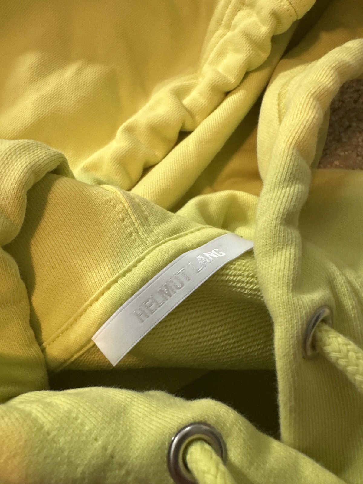 Helmut Lang Helmut Lang Neon green / yellow Box Logo Hoodie Size US L / EU 52-54 / 3 - 3 Thumbnail