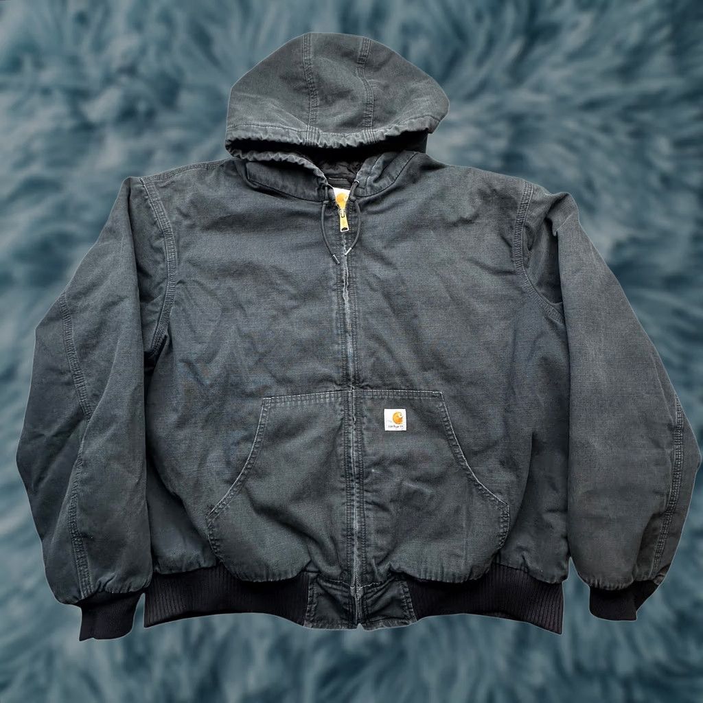 Carhartt Carhartt Jacket Quilted Hooded Zip 2XL Black Mens Ripstop Active Jac Quilt Lined Full Zip Size US XXL / EU 58 / 5 - 1 Thumbnail