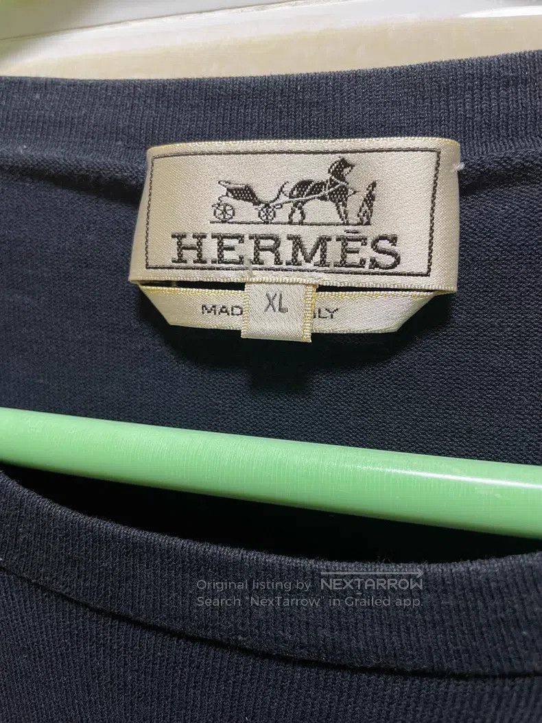 Hermes Hermes Knitted short-sleeve t-shirt with openwork battle h Size US XL / EU 56 / 4 - 3 Thumbnail