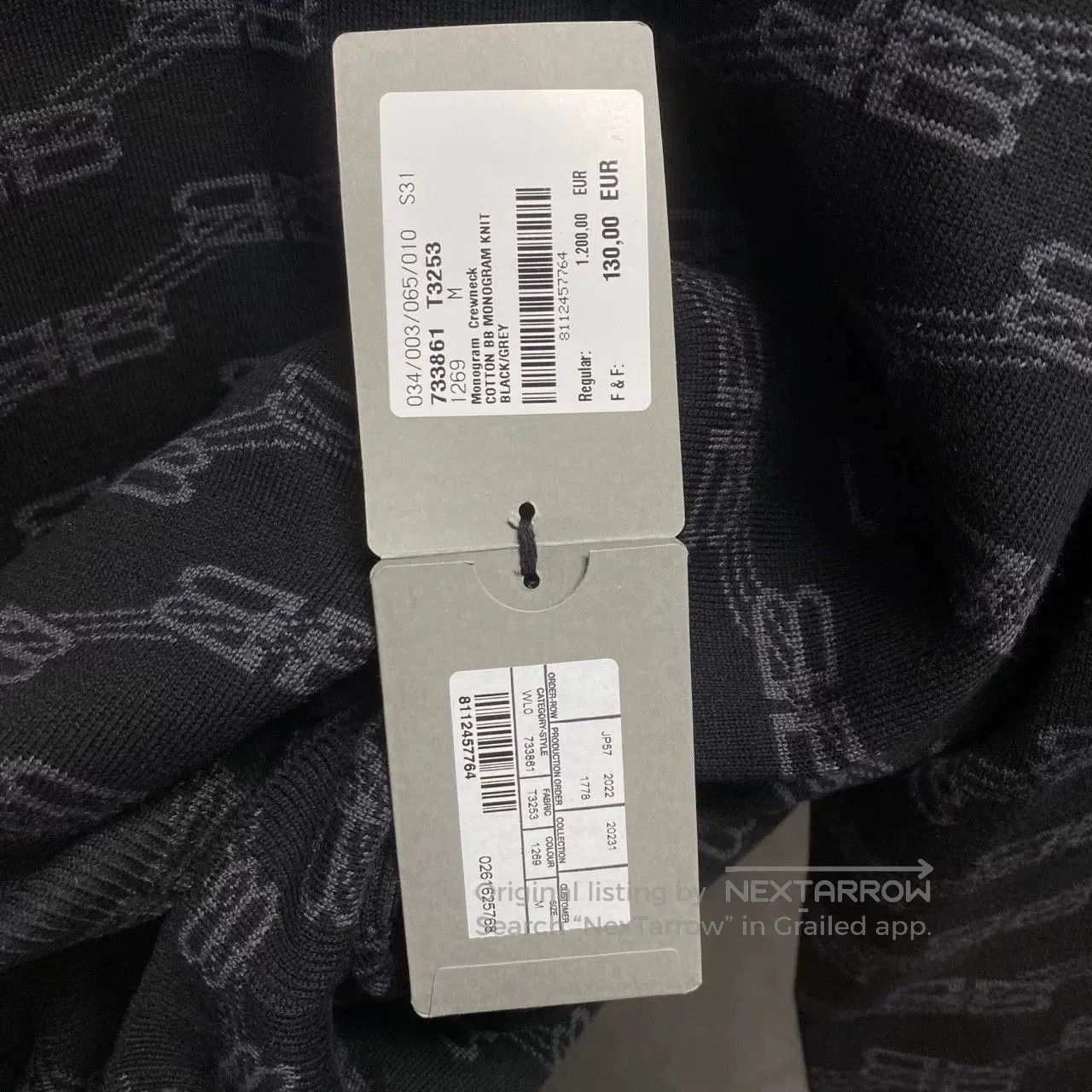 Balenciaga Balenciaga Black Lock Buckle Logo Knit Sweater. Size US XS / EU 42 / 0 - 7 Thumbnail