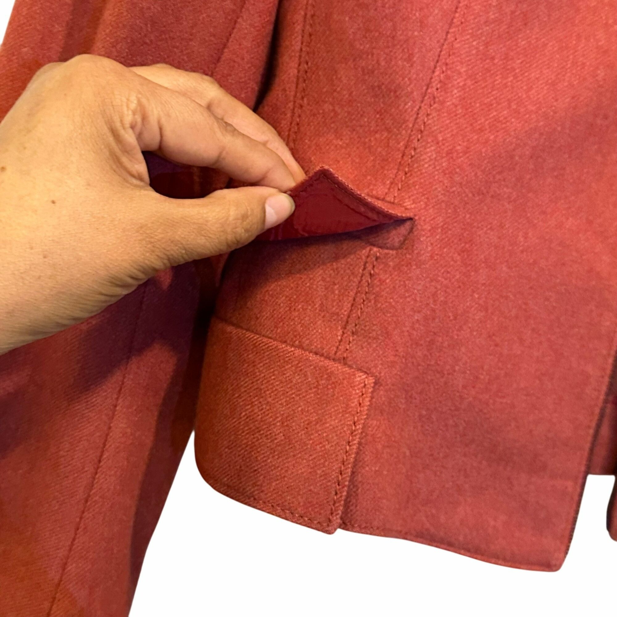 Akris ✨Akris Size M Women's Casual Red Long Sleeve Open Jacket Bla Size M / US 6-8 / IT 42-44 - 6 Thumbnail