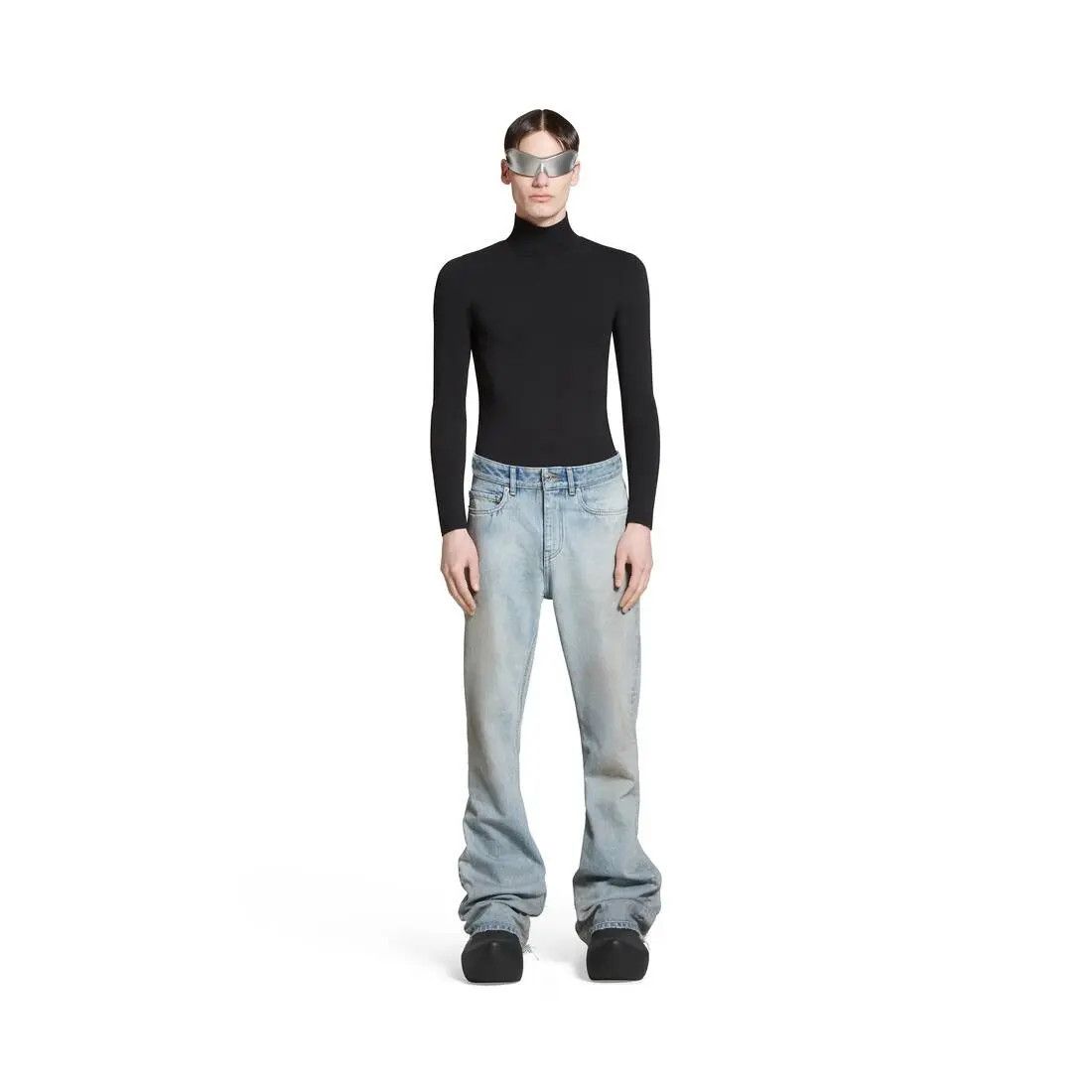 Balenciaga o1bcso1str1225 Dup / Bootcut Pants in Blue Size US 28 / EU 44 - 3 Thumbnail