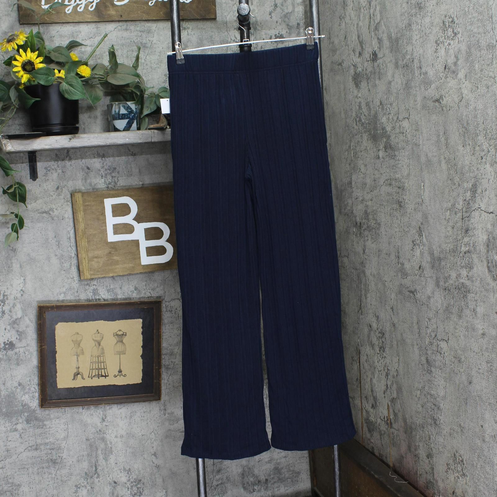 Tommy Hilfiger New Tommy Hilfiger Ribbed Pajama Pants Sky Capital Blue M Size 32" / US 10 / IT 46 - 2 Thumbnail