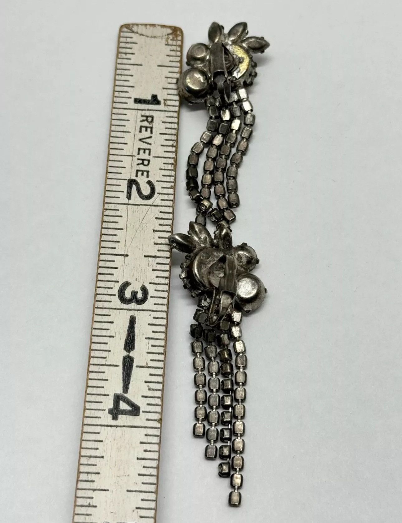 Vintage Vintage rhinestone dangle earrings Size ONE SIZE - 3 Thumbnail