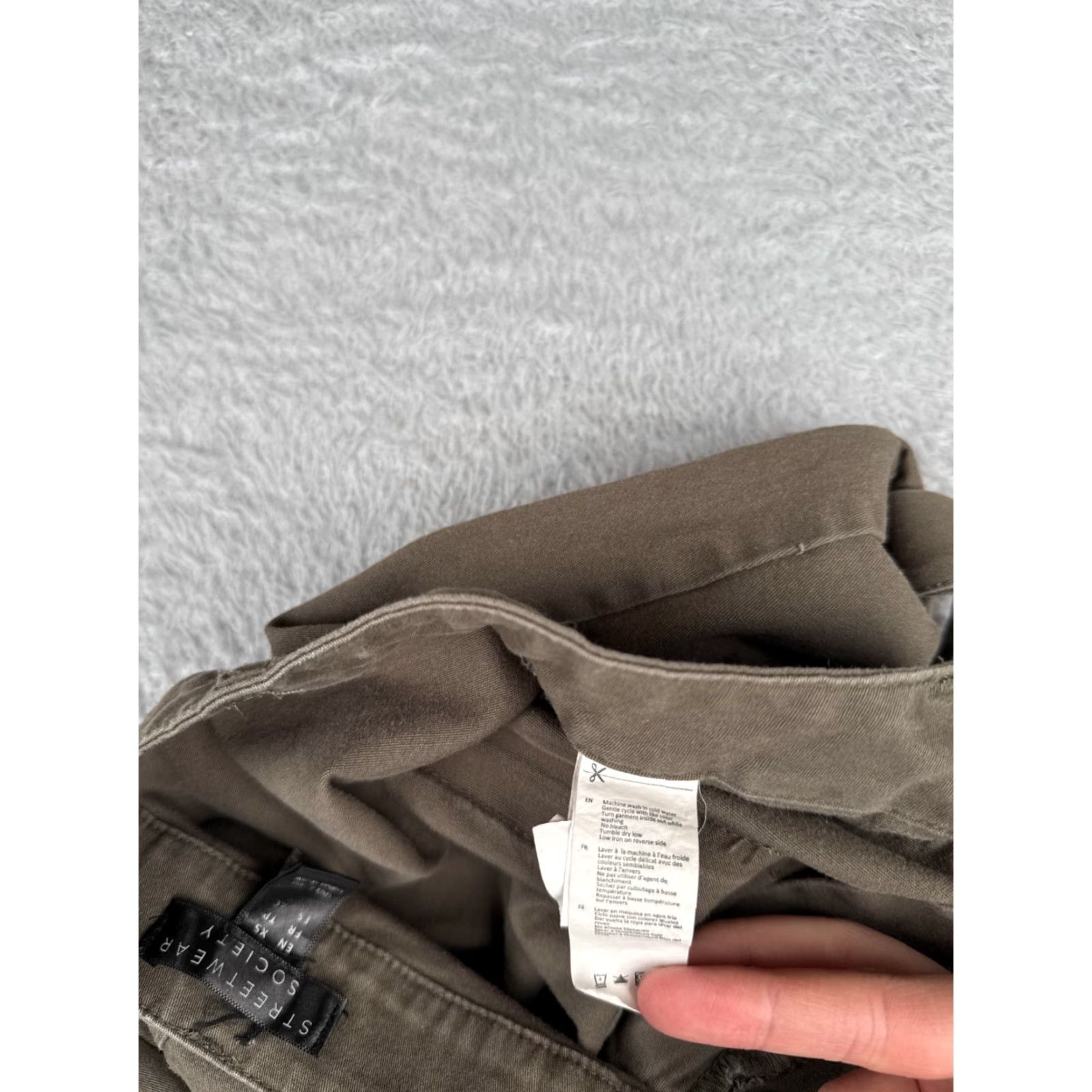 Vintage Streetwear Society Cargo Pants Womens XS Green Army Jogger Cotton 27x26 Size 26" / US 2 / IT 38 - 7 Thumbnail