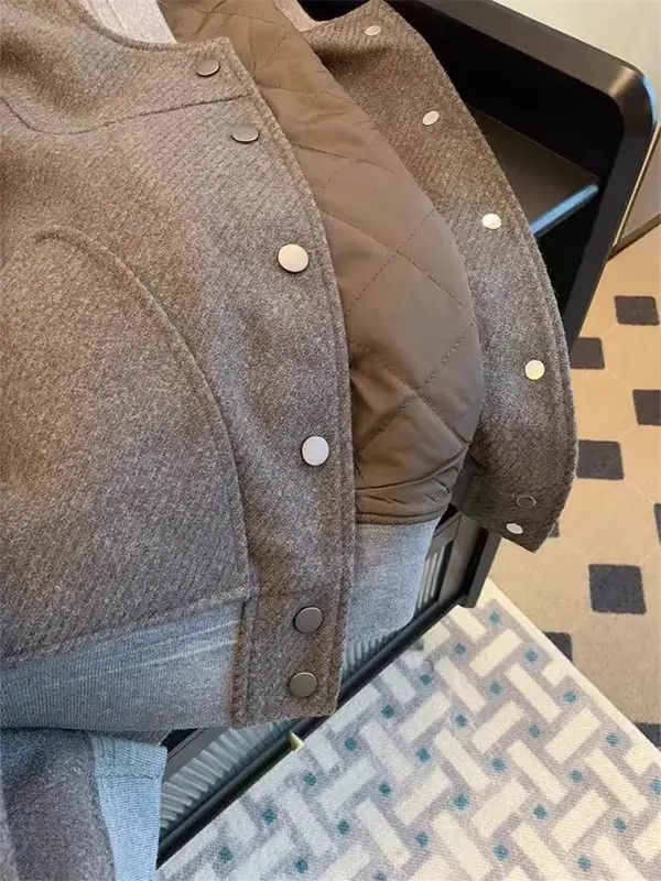 VIBE Vintage Street Patchwork Loose Casual L Baseball Jacket Size US L / EU 52-54 / 3 - 3 Thumbnail