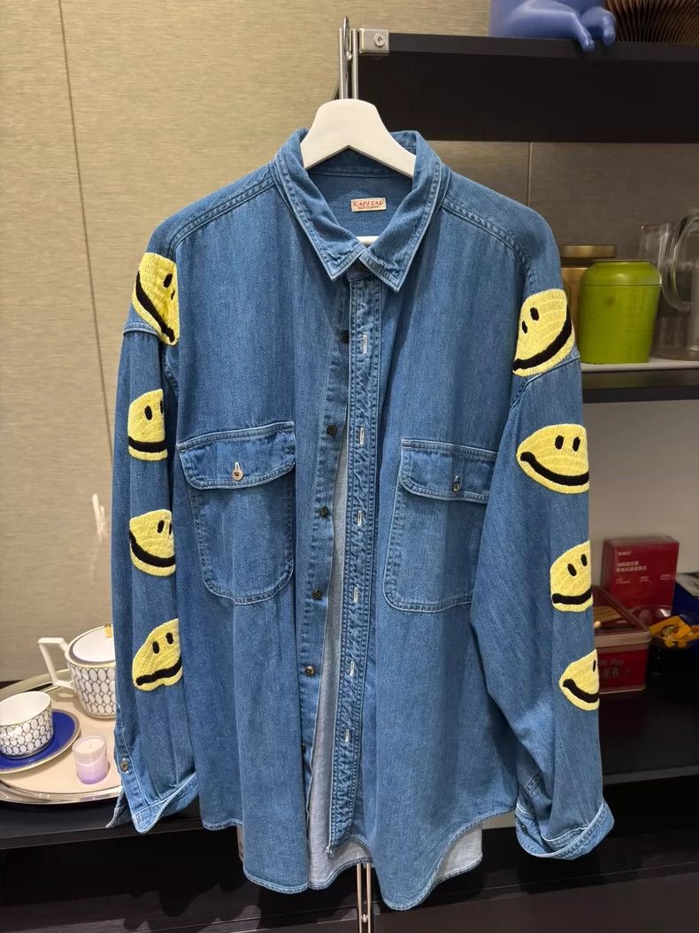 Kapital Kapital Smiley Face Denim Shirt Size US M / EU 48-50 / 2 - 1 Thumbnail