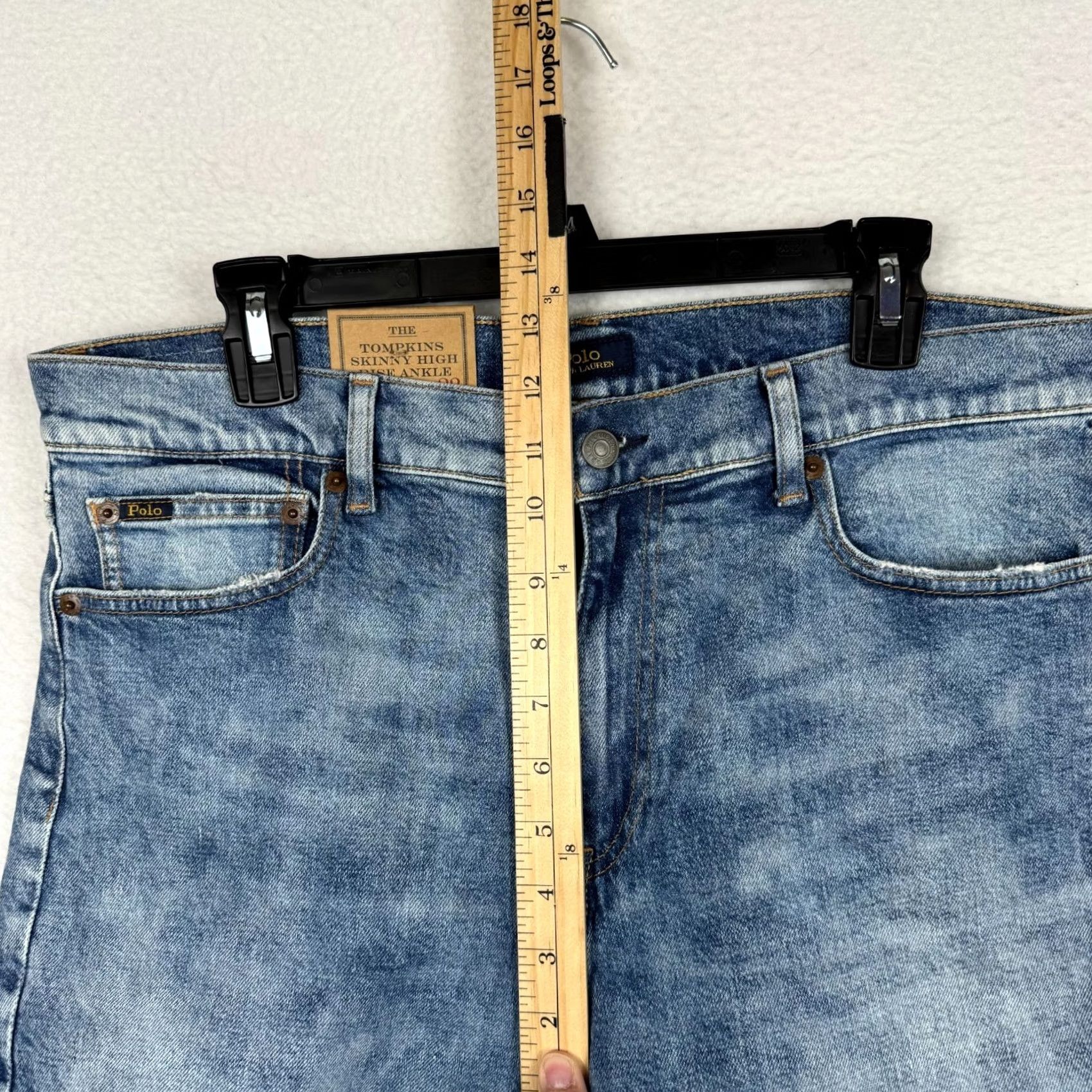 Polo Ralph Lauren Polo Ralph Lauren Jeans Womens 32 Blue NWT Women Tompkins Skinny Mid Rise Ankle Stretch Size 24" / US 00 / IT 34 - 7 Thumbnail