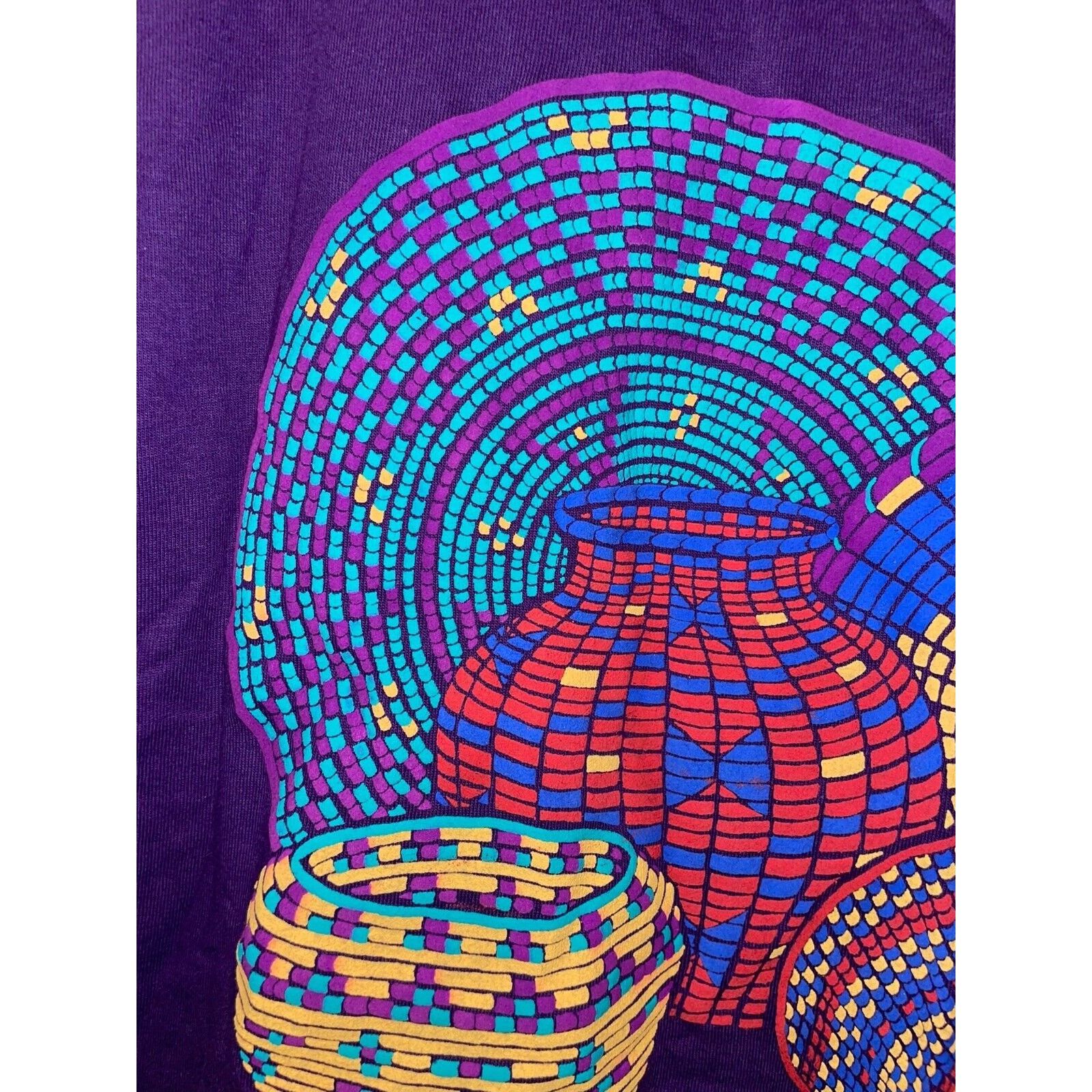 Jerzees 90s AZ Arizona Native American Baskets Pots Weaving Shirt Size US M / EU 48-50 / 2 - 4 Thumbnail
